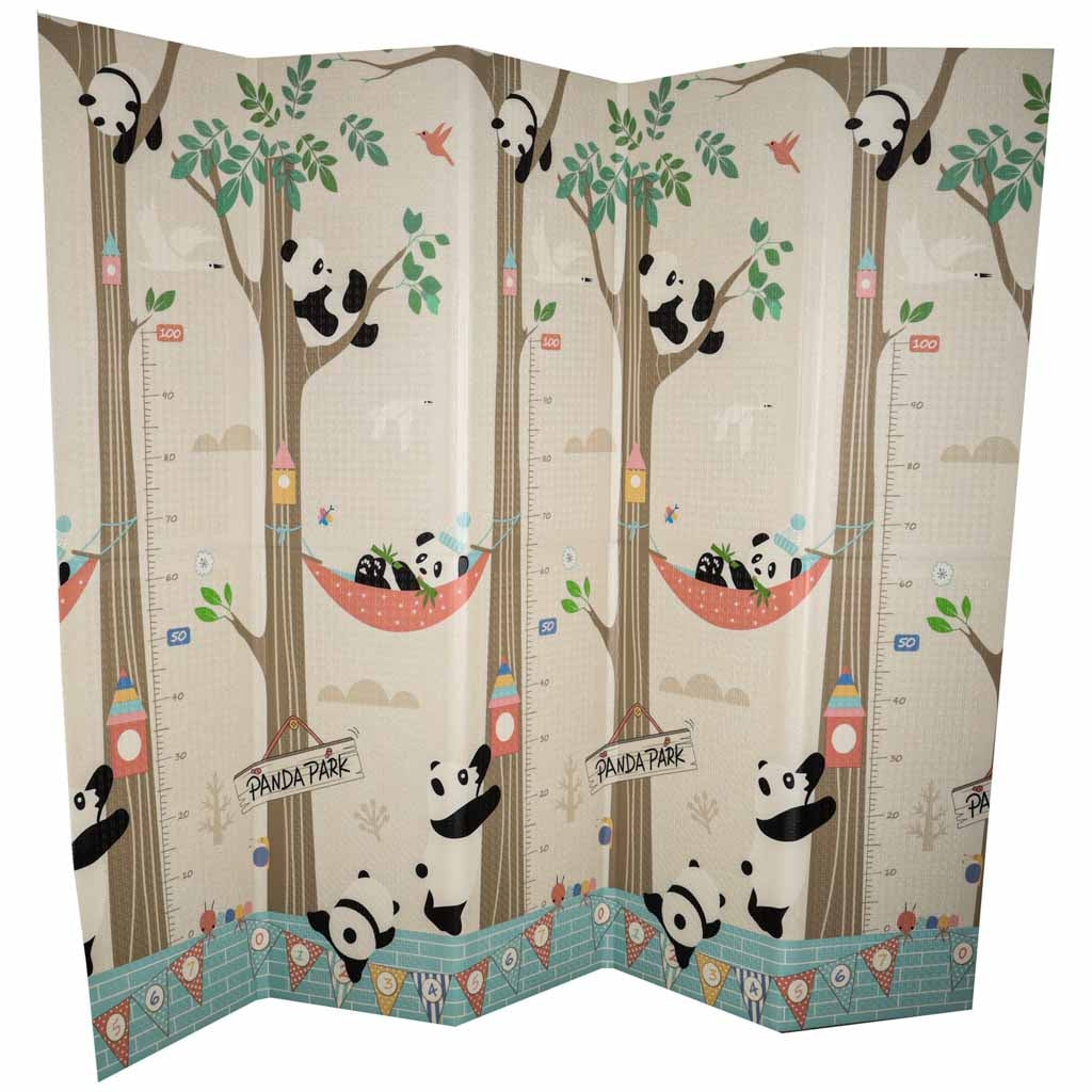 Foam Play Mat, Double-Sided, 180x200cm, Panda/Street
