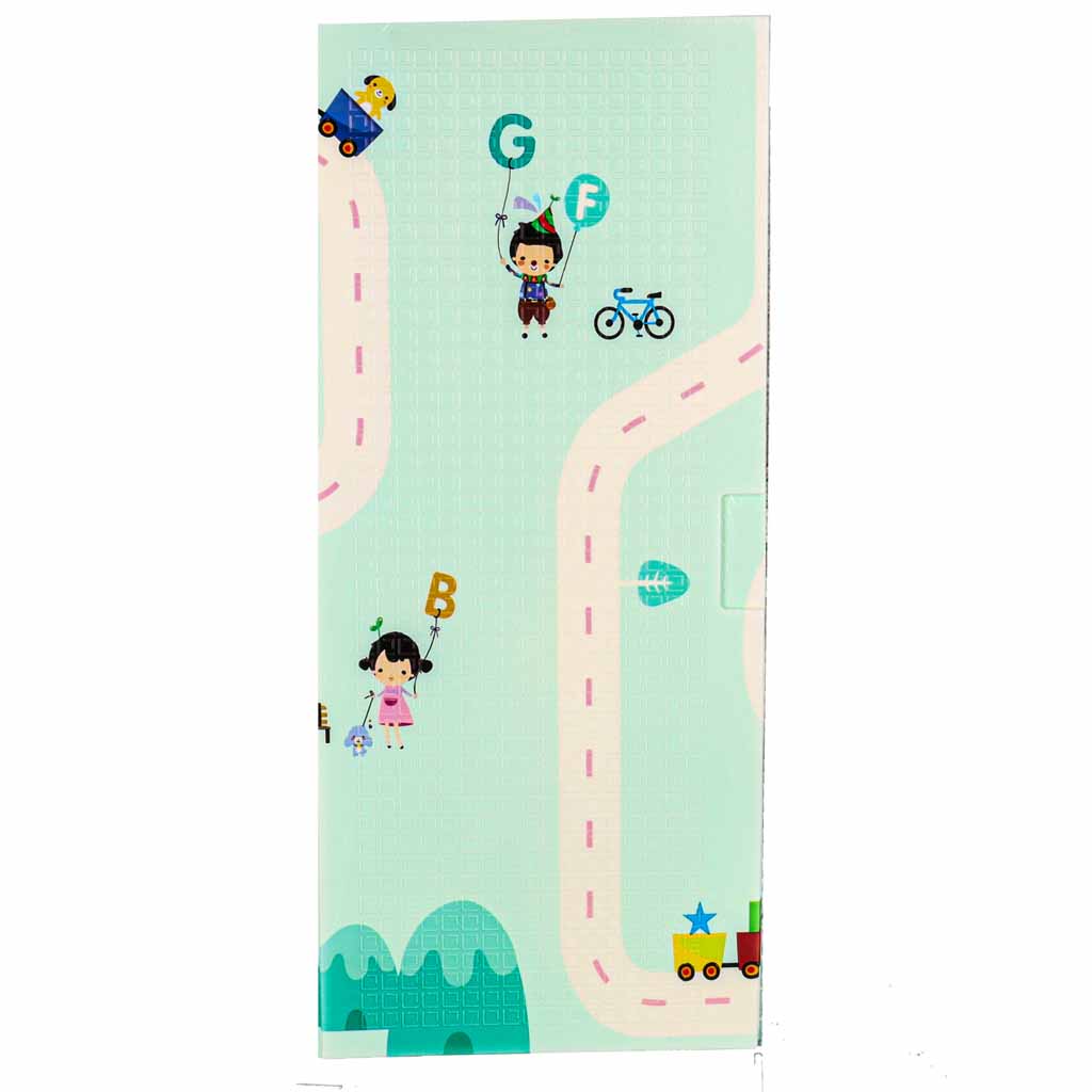 Foam Play Mat, Double-Sided, 180x200cm, Panda/Street