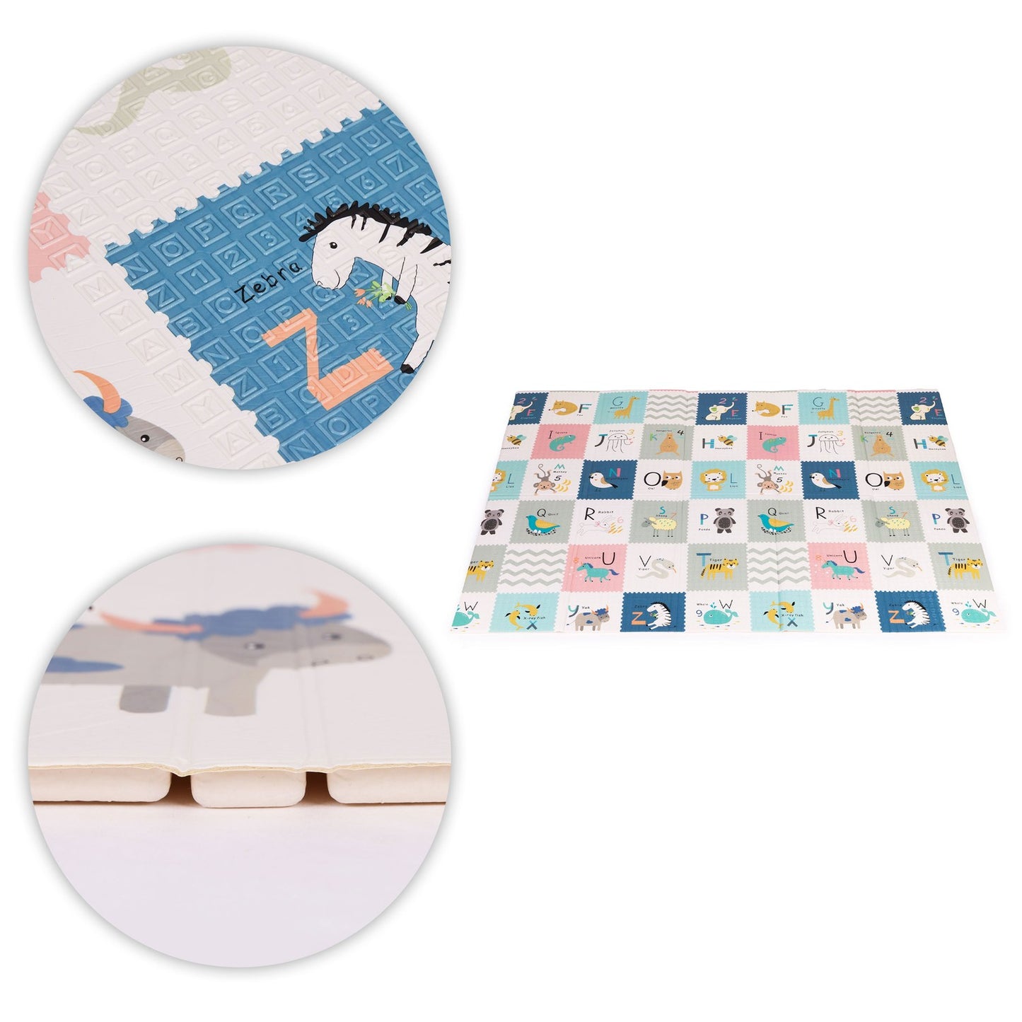 Foam Play Mat for Kids, 200x150 cm, Foldable & Educational
