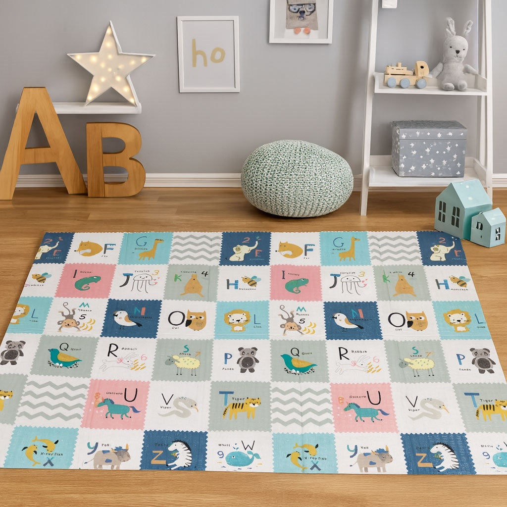 Foam Play Mat for Kids, 200x150 cm, Foldable & Educational