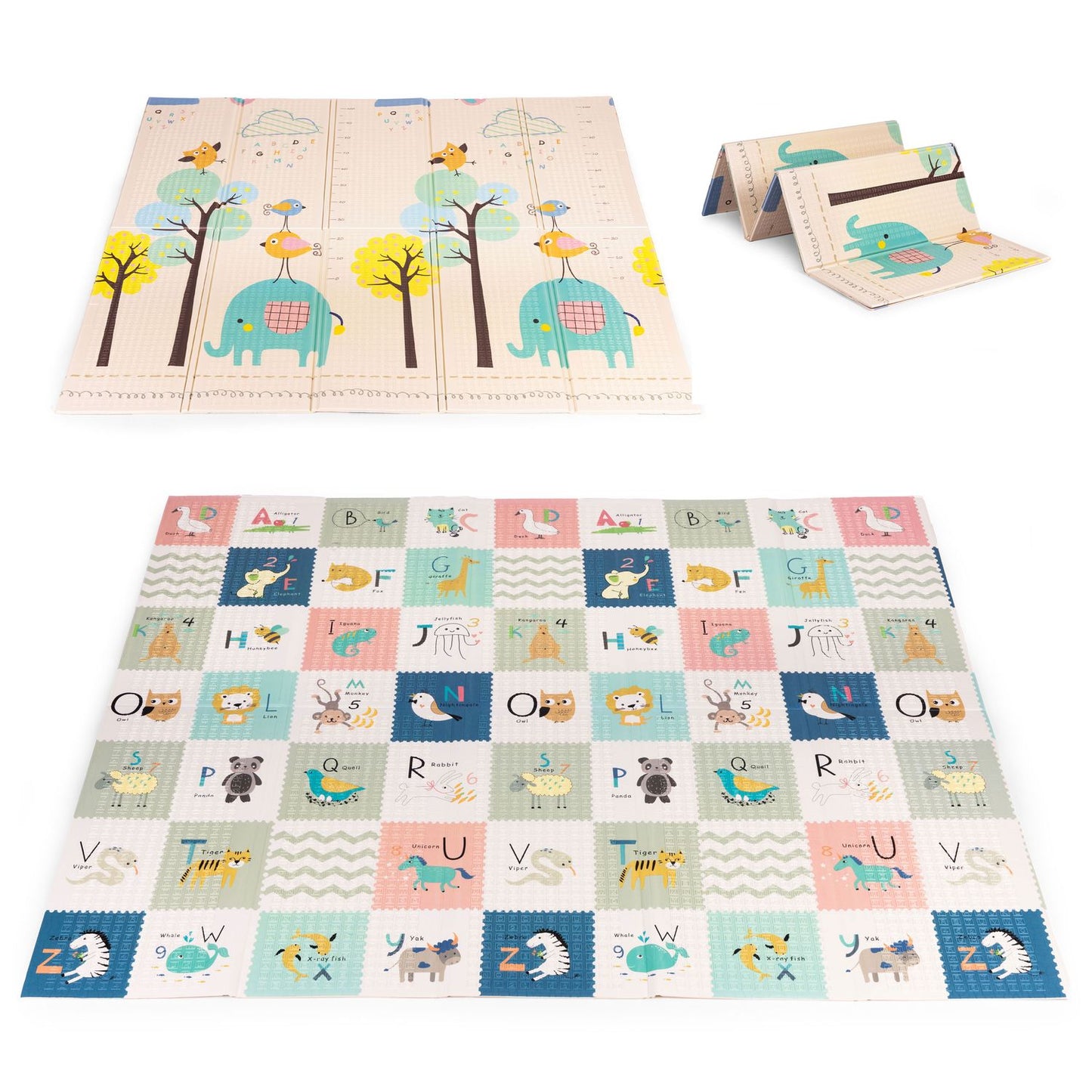 Foam Play Mat for Kids 200x180 cm, Foldable & Educational