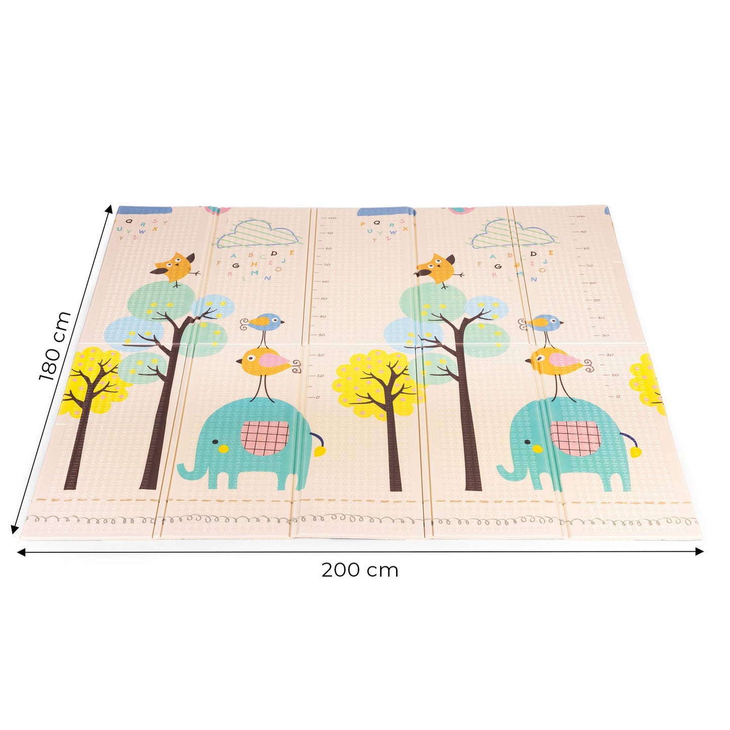 Foam Play Mat for Kids 200x180 cm, Foldable & Educational
