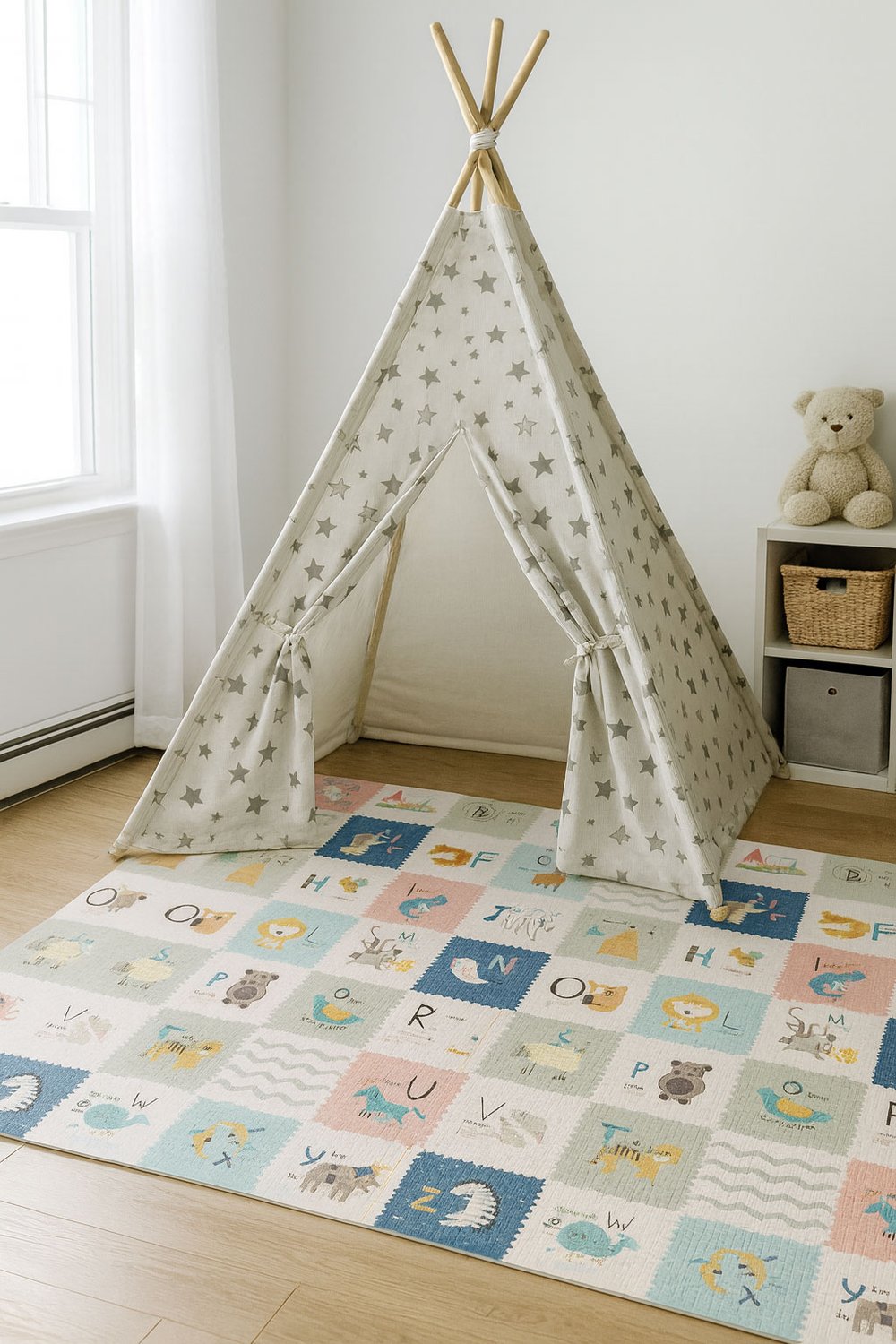 Foam Play Mat for Kids 200x180 cm, Foldable & Educational