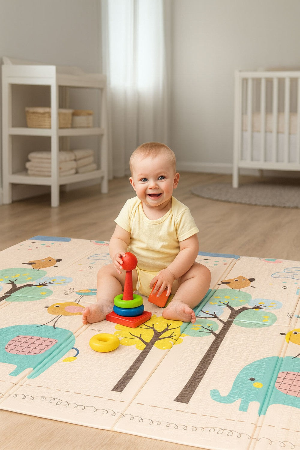Foam Play Mat for Kids 200x180 cm, Foldable & Educational
