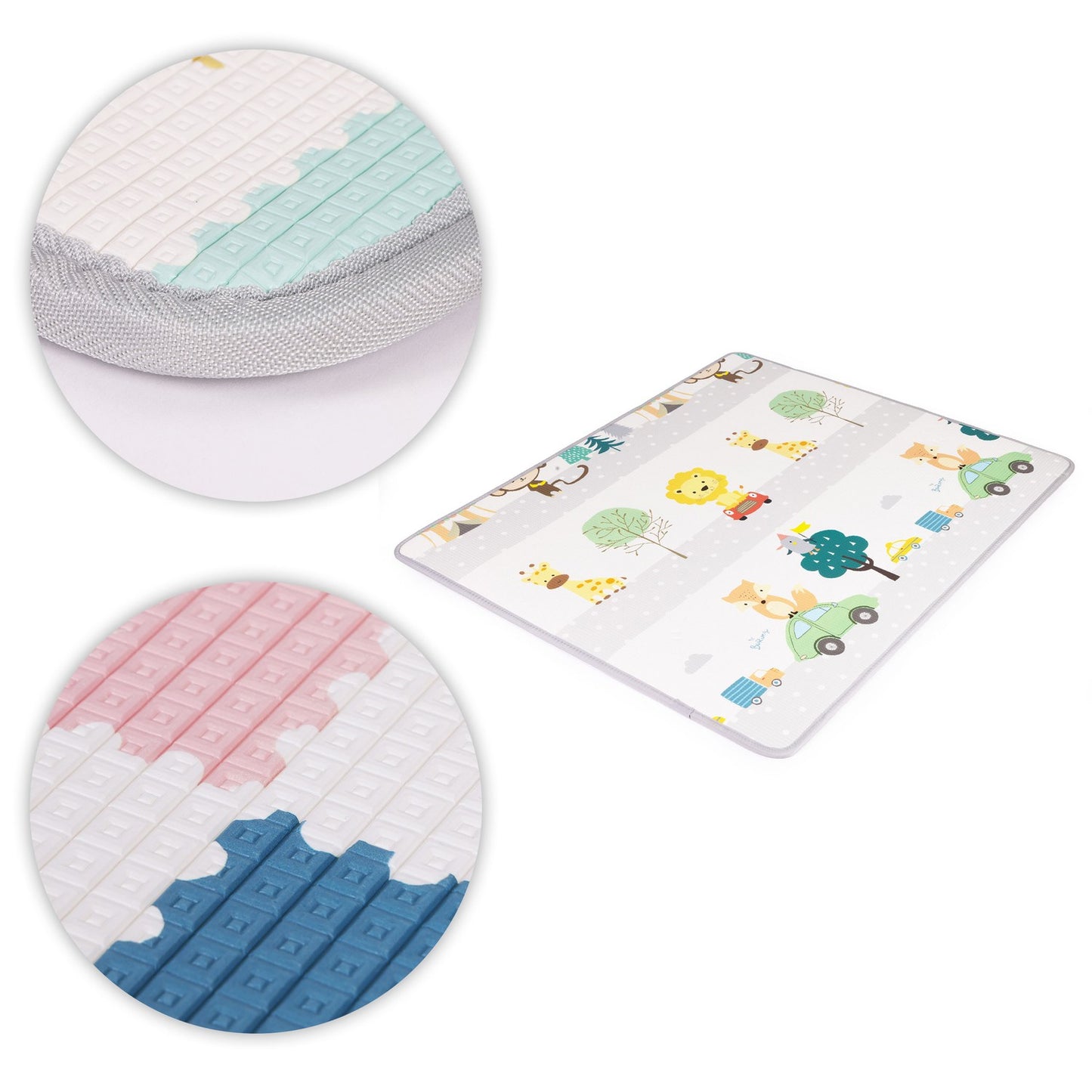 Foam Play Mat for Kids, Educational Double-Sided Alphabet