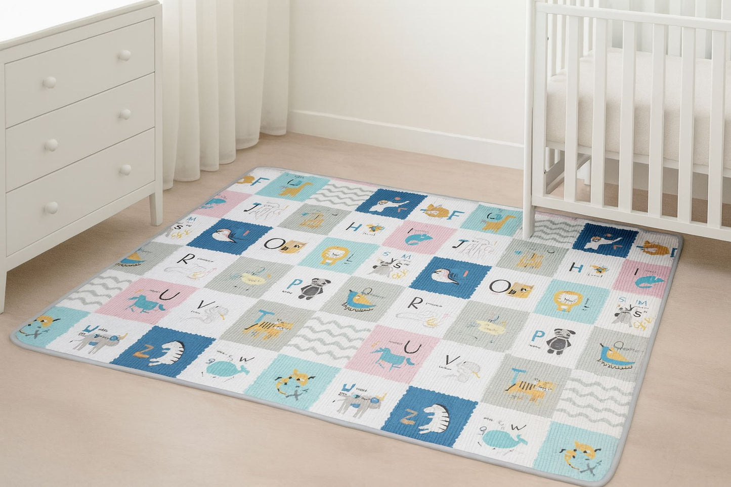 Foam Play Mat for Kids, Educational Double-Sided Alphabet