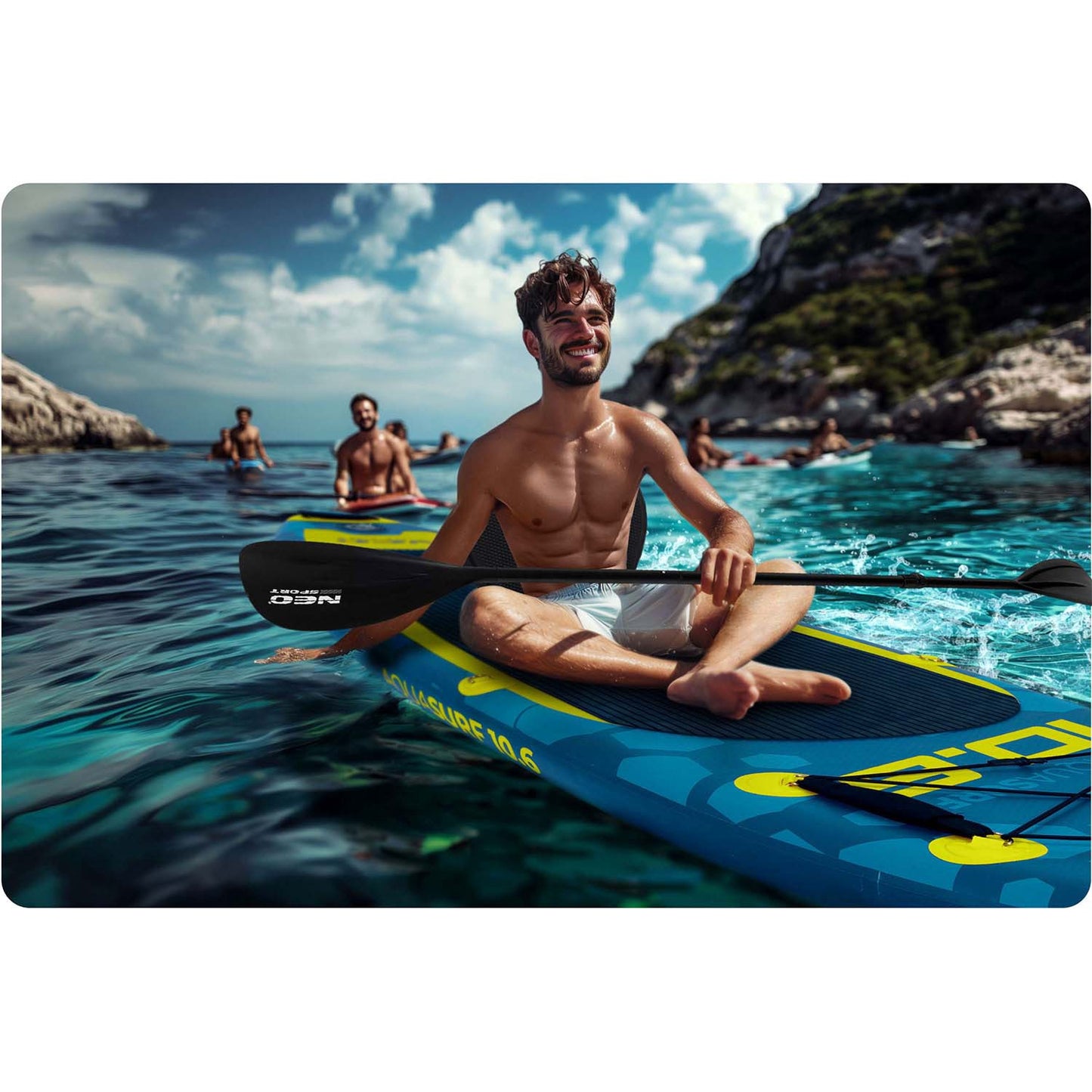 Foam Seat for SUP Board, Black, Adjustable Straps