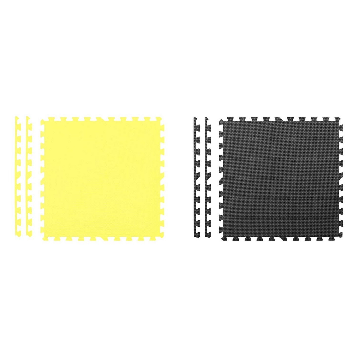 Foam mat Puzzle 180x180cm 9 pcs Grey/Yellow