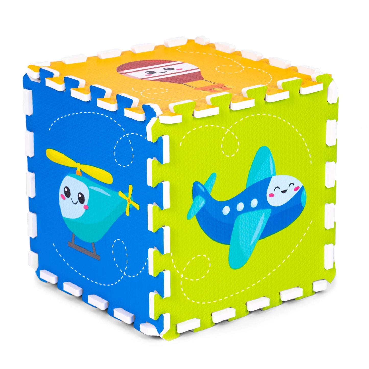 Foam mat for children vehicles puzzle 9 elements 86x86cm IPLAY