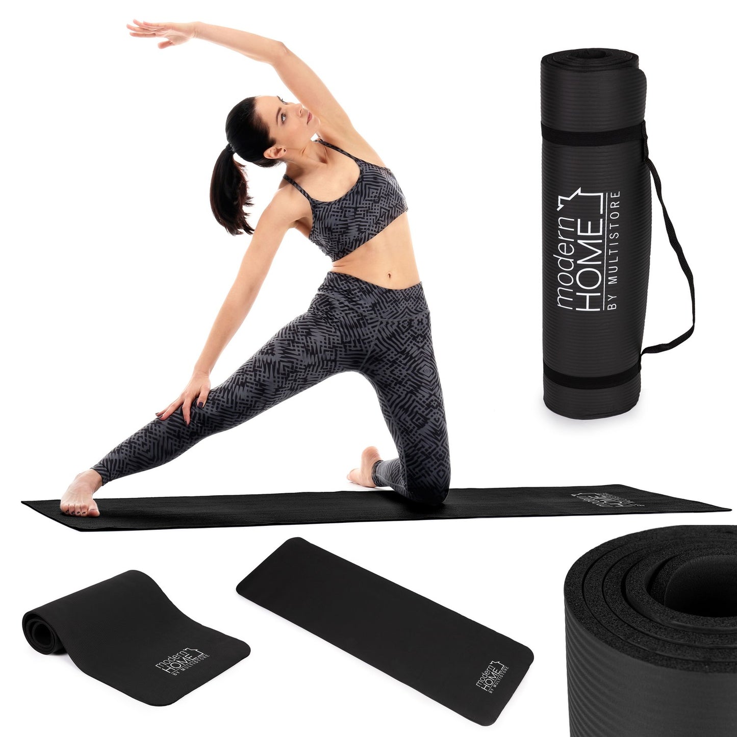 Foam mat for fitness and yoga exercises 182cm