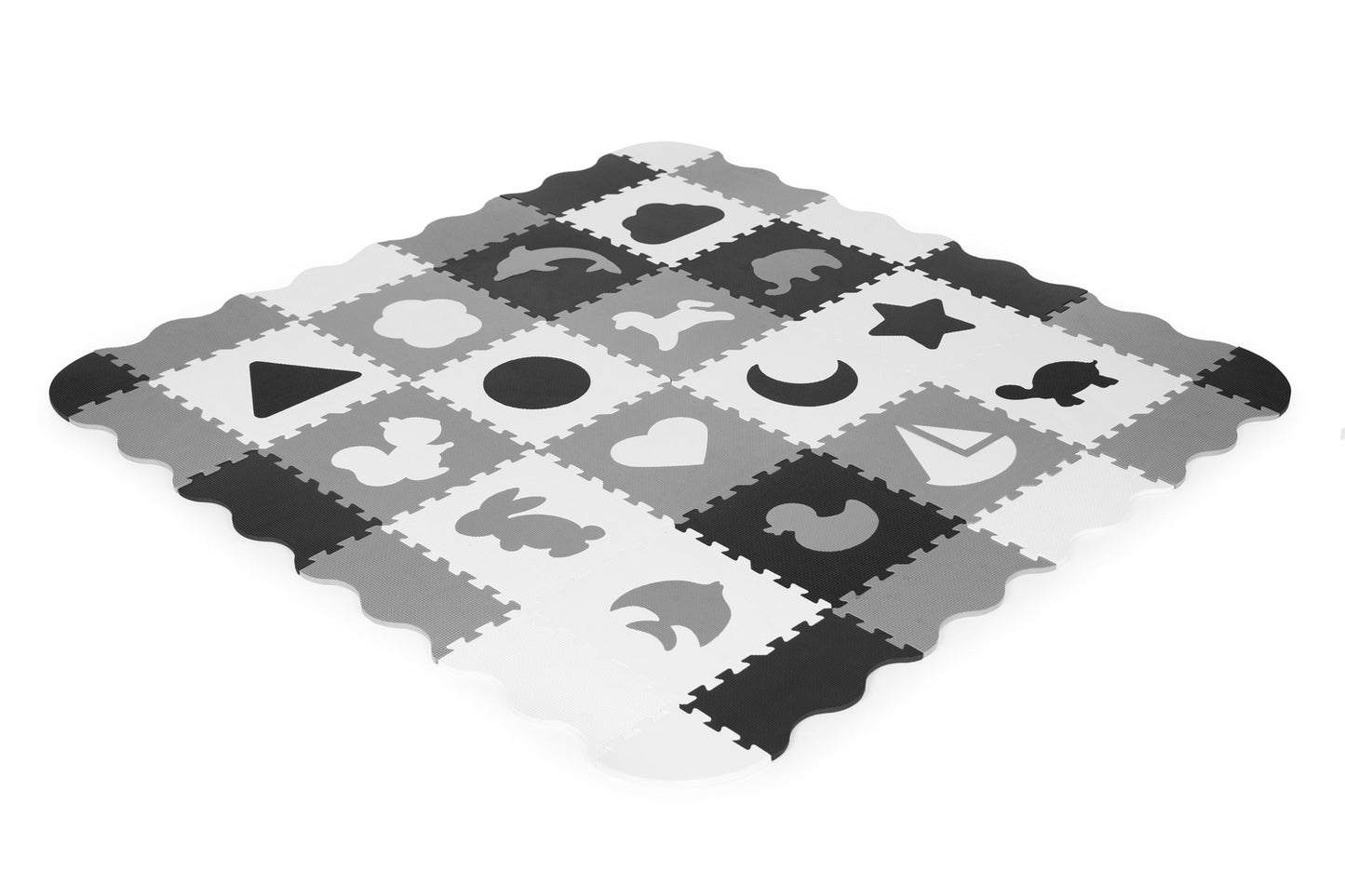 Foam mat with a fence puzzle dry pool 36 elements ECOTOYS