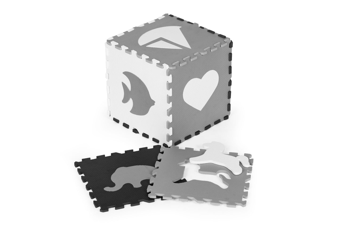 Foam mat with a fence puzzle dry pool 36 elements ECOTOYS