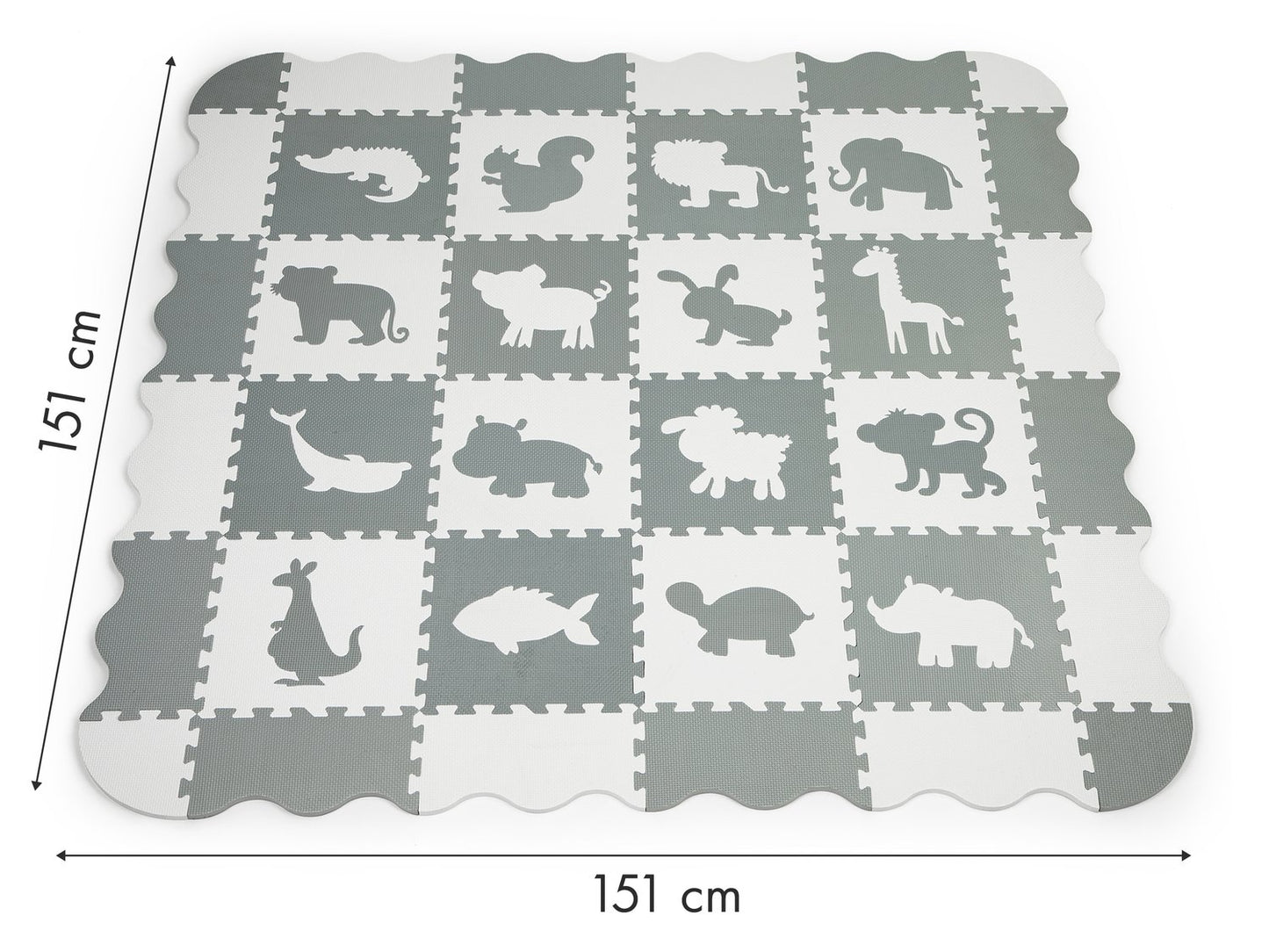 Foam mat with fence puzzle dry pool 36 pieces Ecotoys