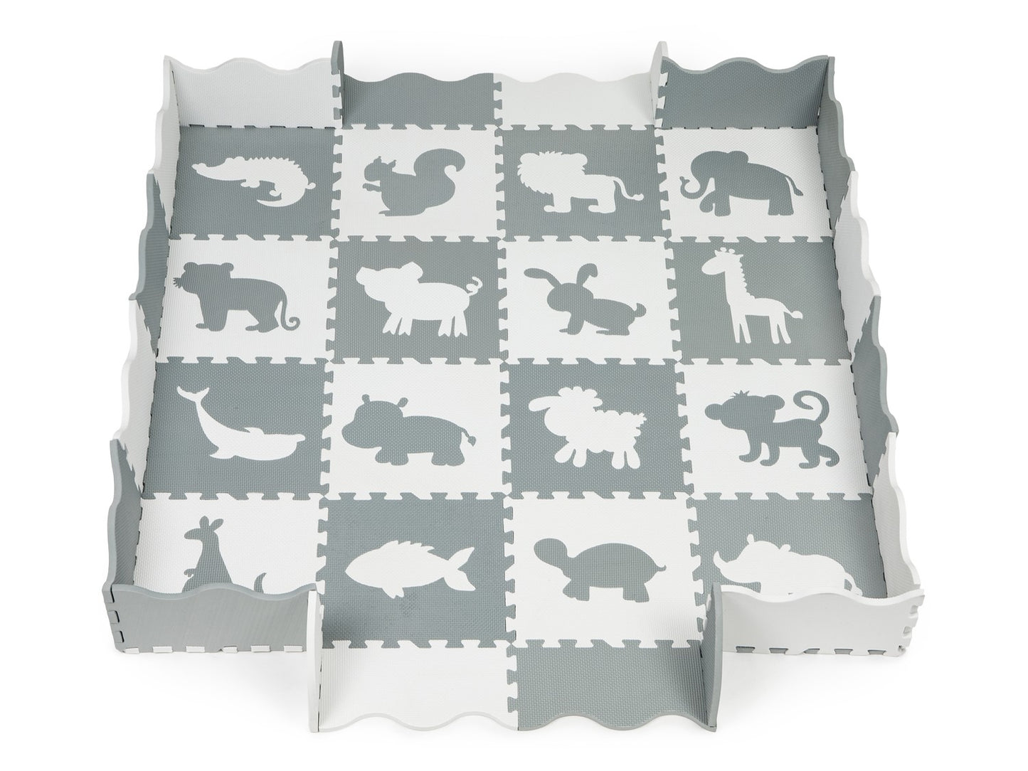 Foam mat with fence puzzle dry pool 36 pieces Ecotoys