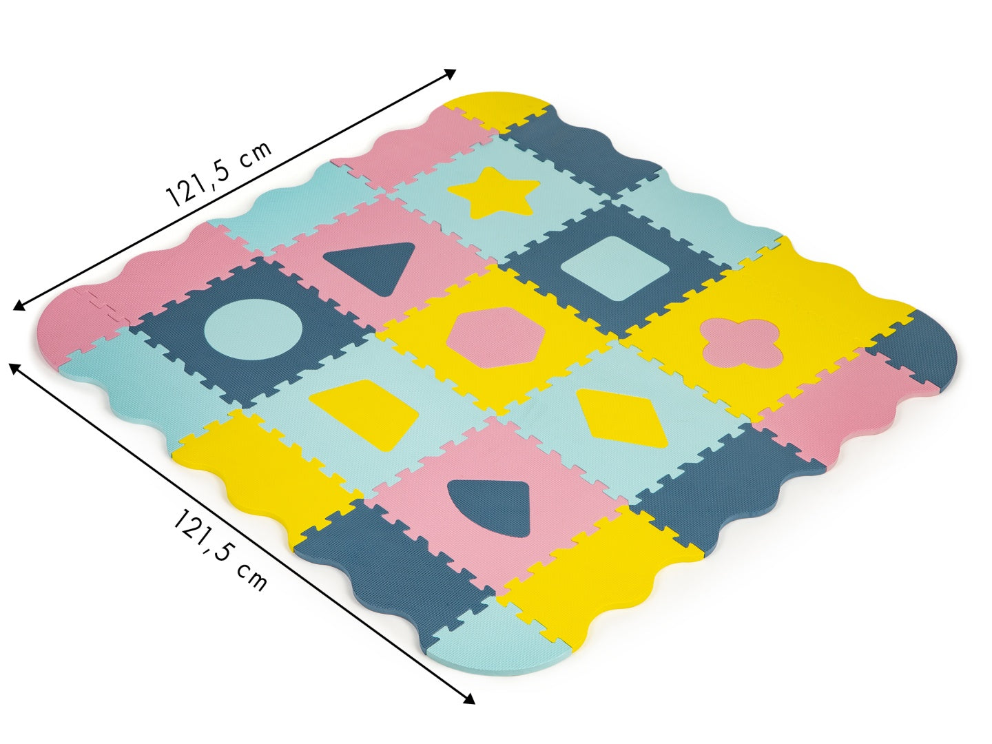 Foam mat with fence puzzle dry pool 37 pieces Ecotoys