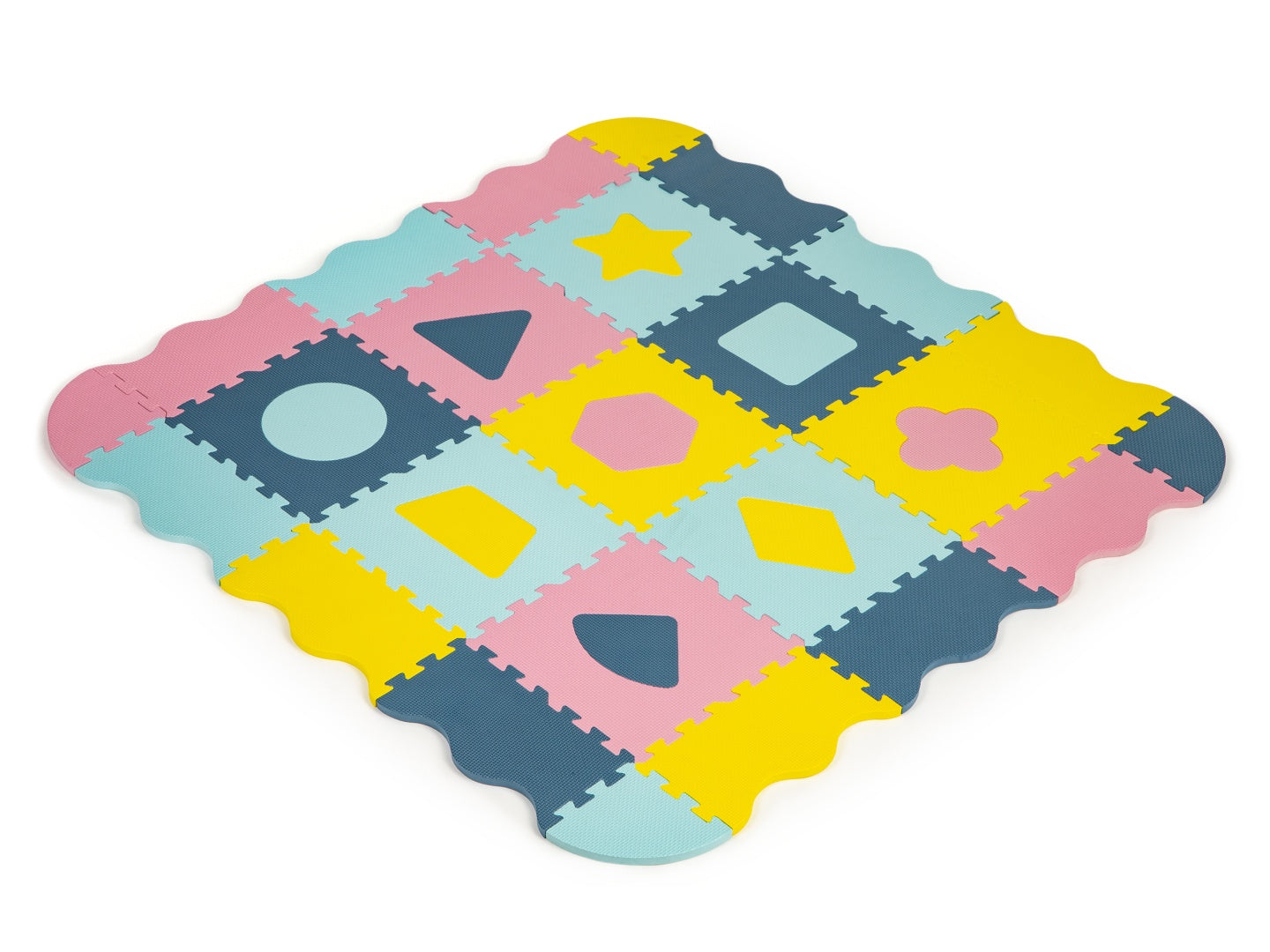Foam mat with fence puzzle dry pool 37 pieces Ecotoys