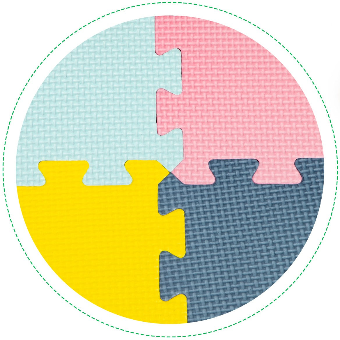 Foam mat with fence puzzle dry pool 37 pieces Ecotoys