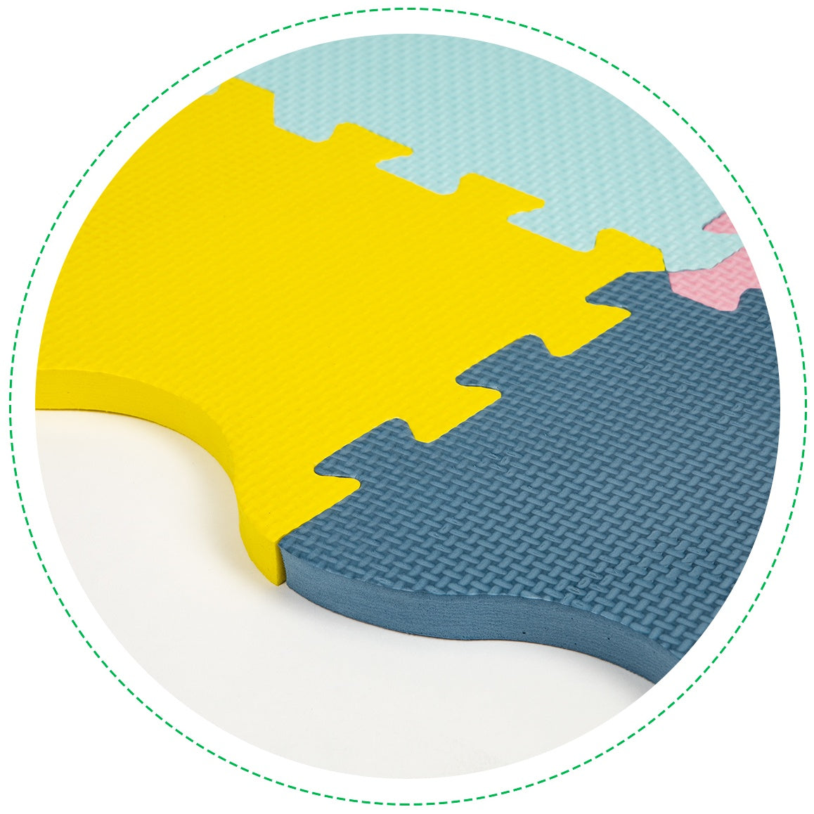 Foam mat with fence puzzle dry pool 37 pieces Ecotoys