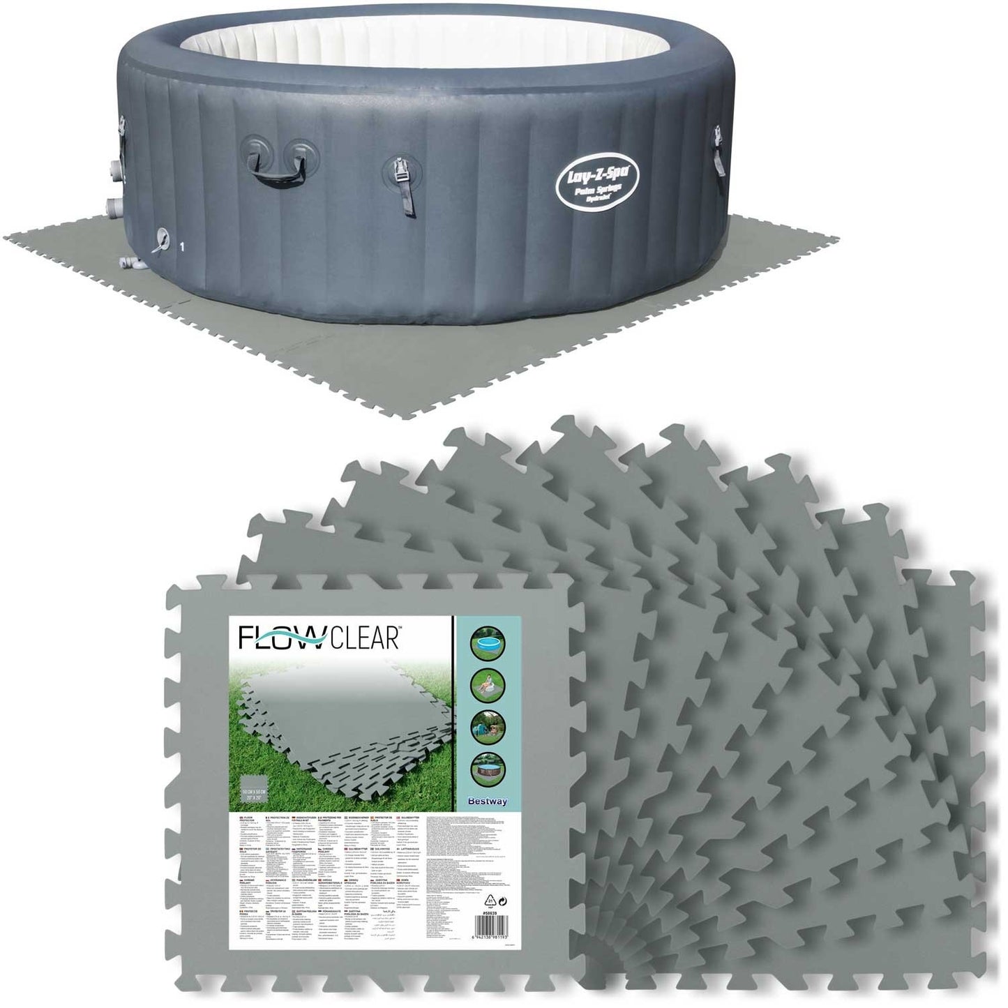 Foam pool mat puzzle 50 x 50 cm 9 pcs Bestway 58639