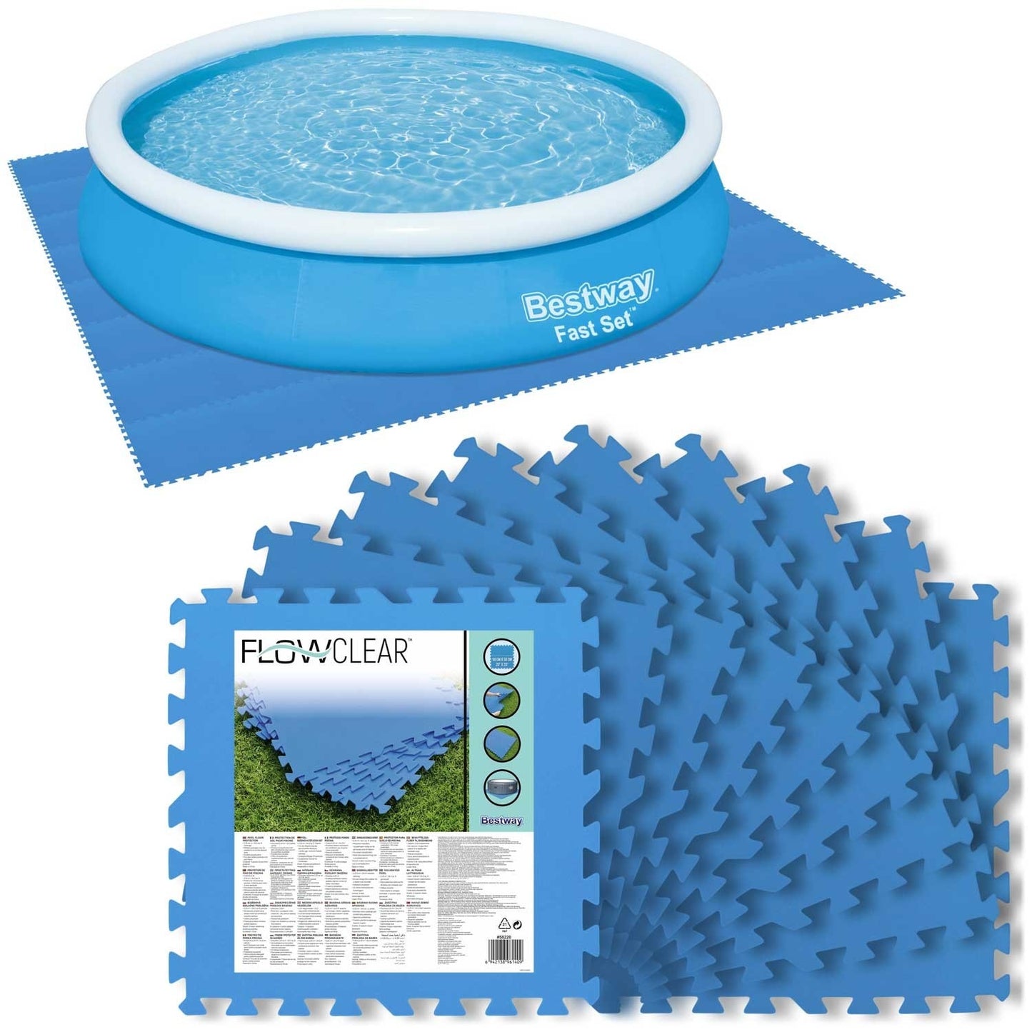 Foam puzzle mat for the swimming pool 50 x 50 cm 9 pcs Bestway 58220