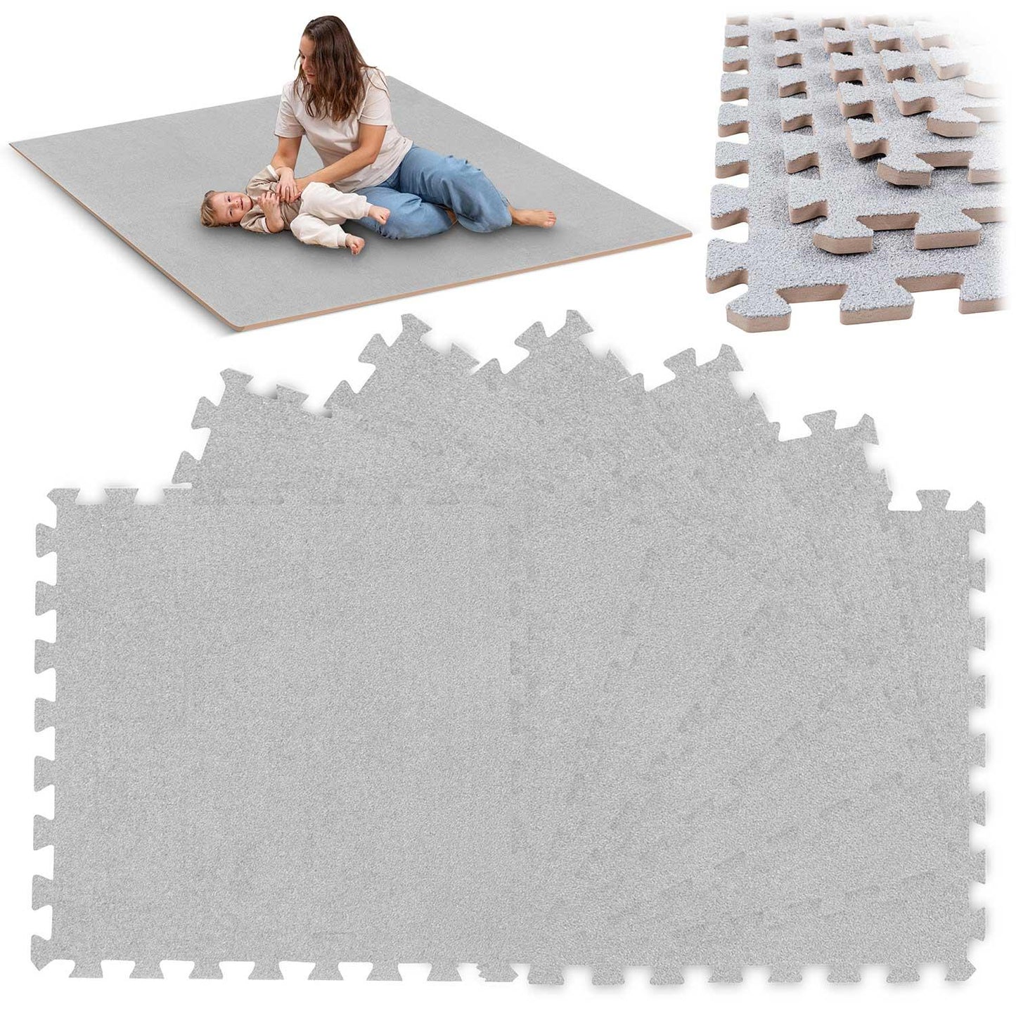 Foam rubber puzzle mat 180 x 120 cm Massido 6 pcs