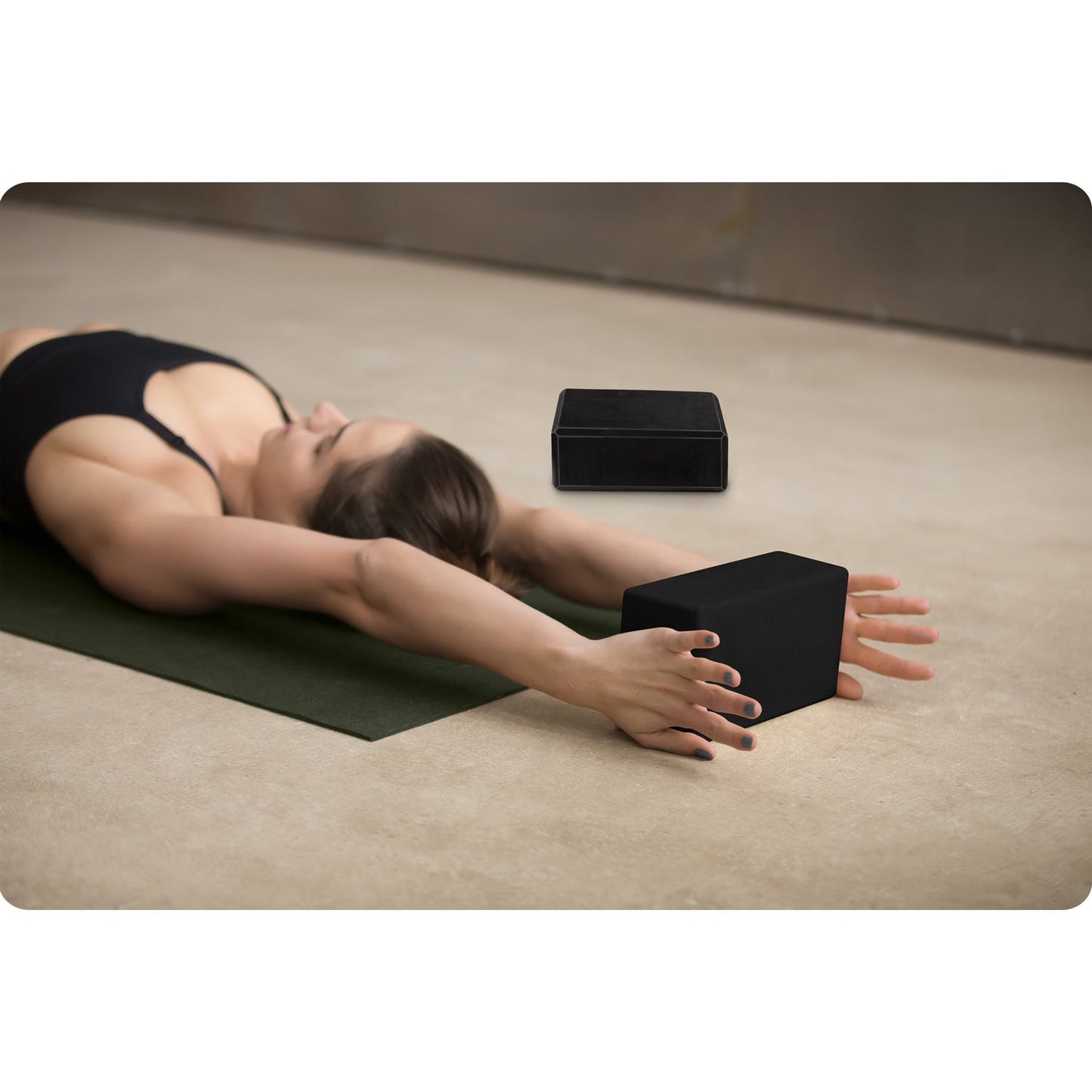 Foam yoga block - set of 2 NS-962 black