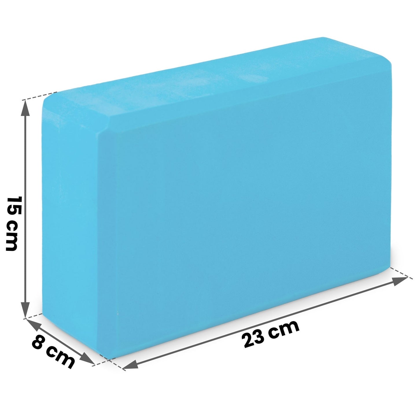 Foam yoga block - set of 2, blue (NS-962)