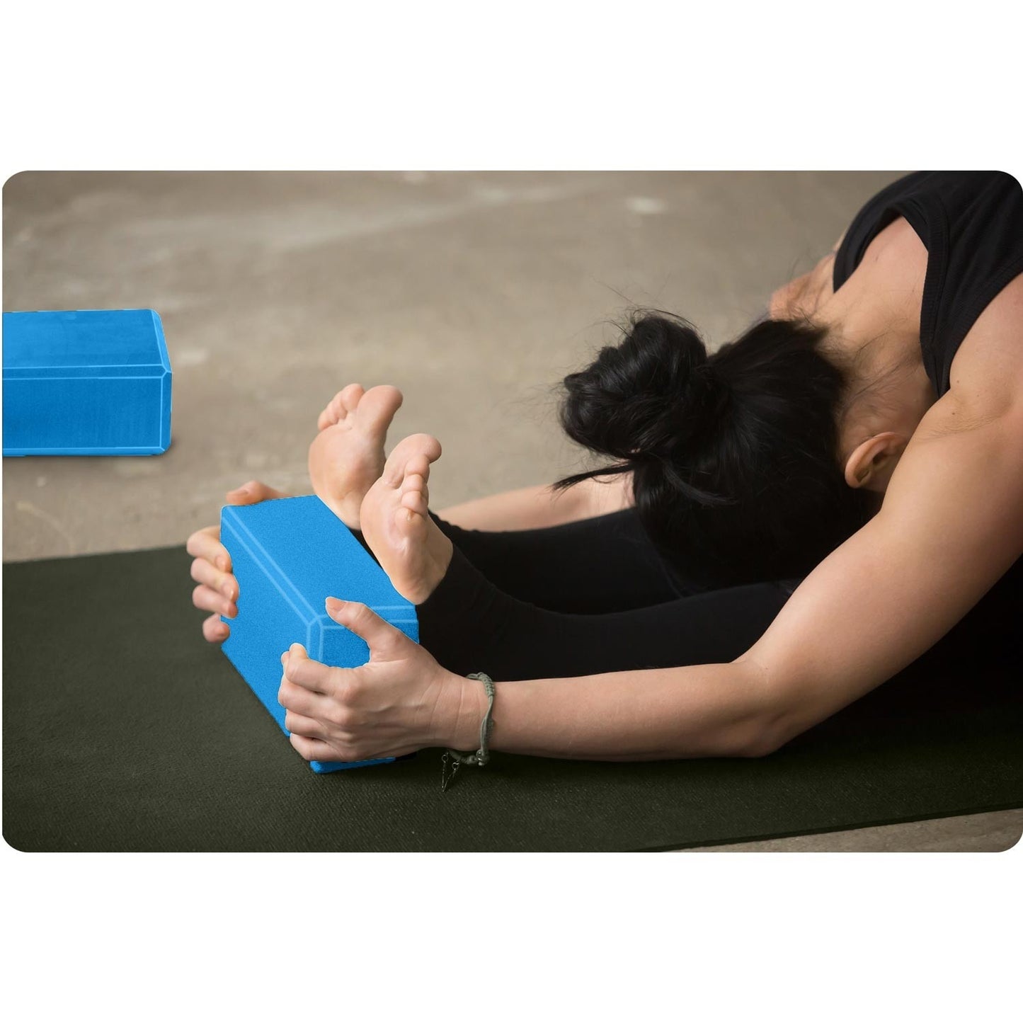 Foam yoga block - set of 2, blue (NS-962)