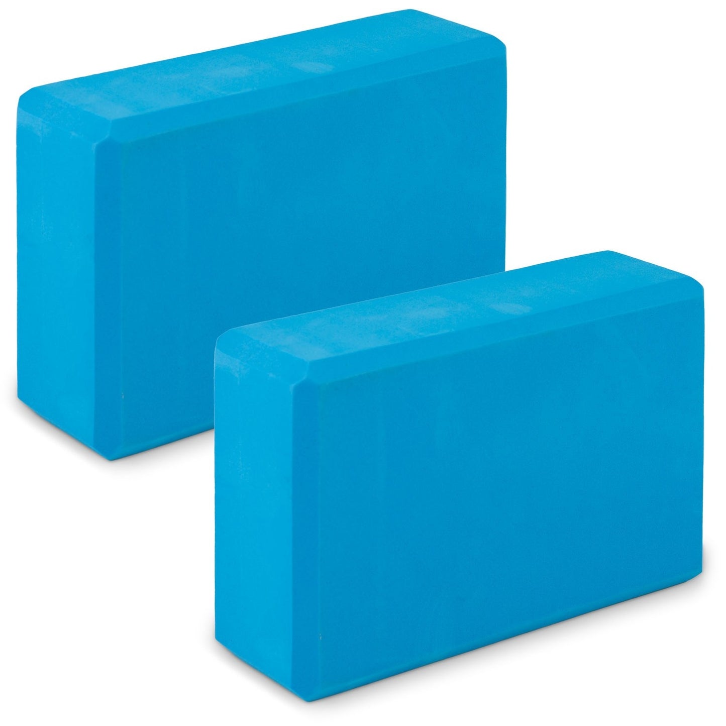 Foam yoga block - set of 2, blue (NS-962)
