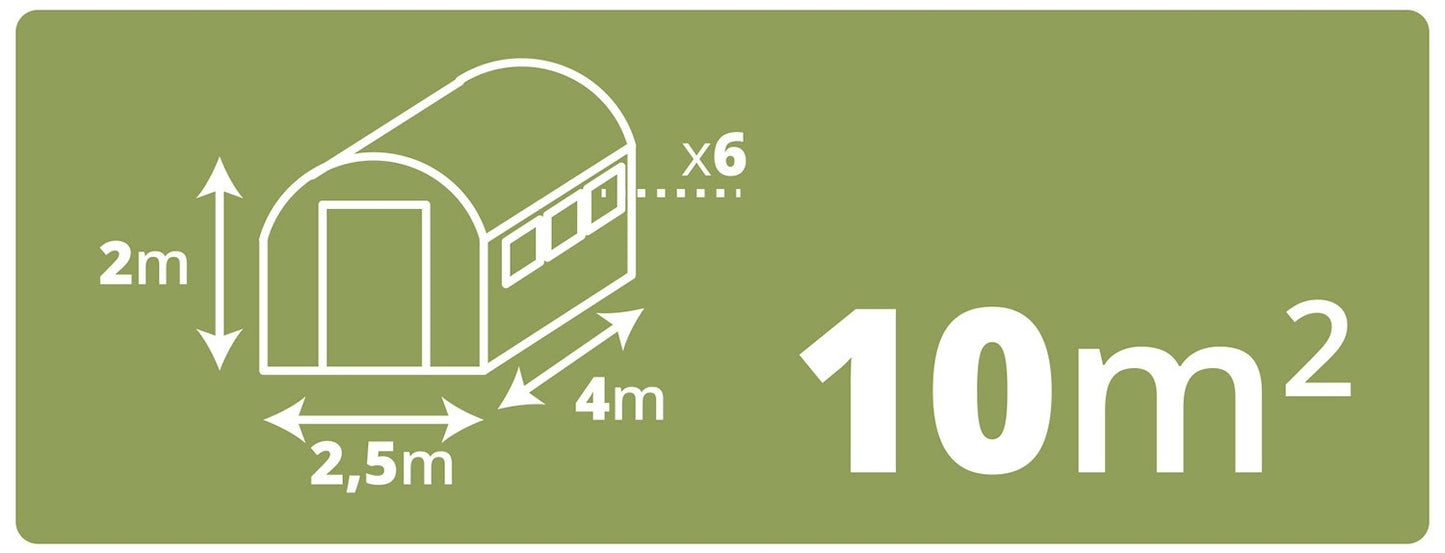 Foil for garden tunnel 2.5x4m 10m2 Plonos