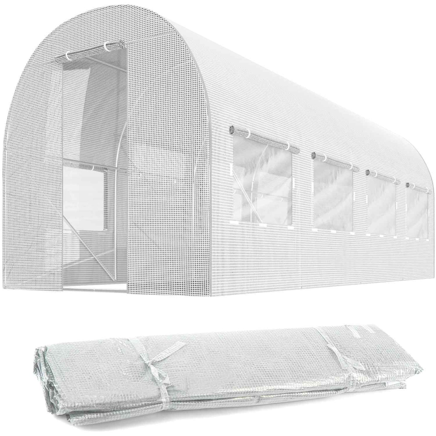 Foil for garden tunnel 2x4.5m (9m2) white Plonos