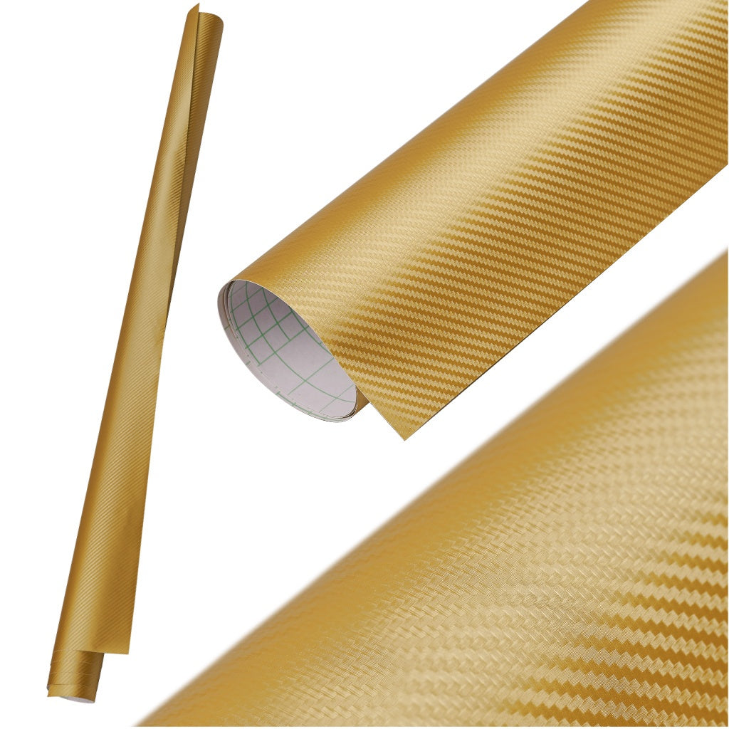 Foil roll carbon 3D gold 1,27x28m