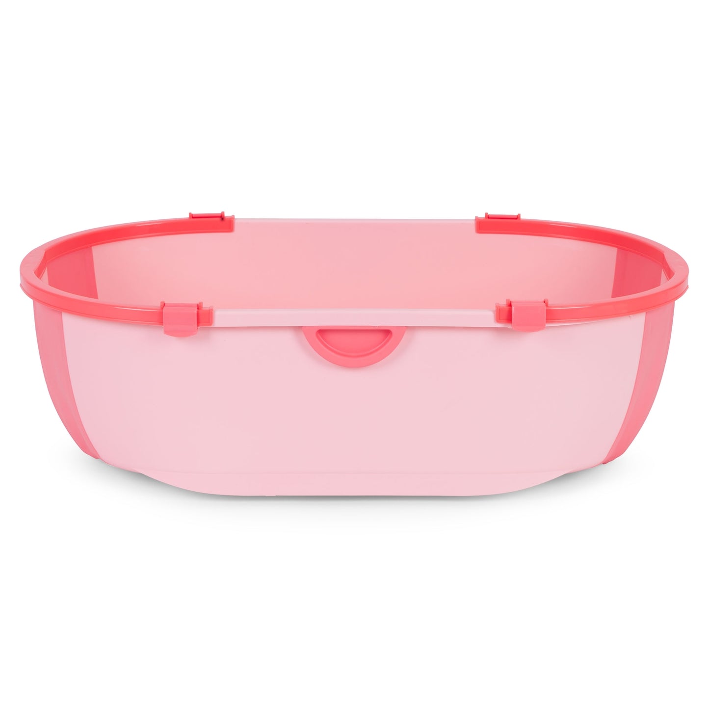 Foldable Baby Bathtub with Drain Plug – Pink, Safe Materials