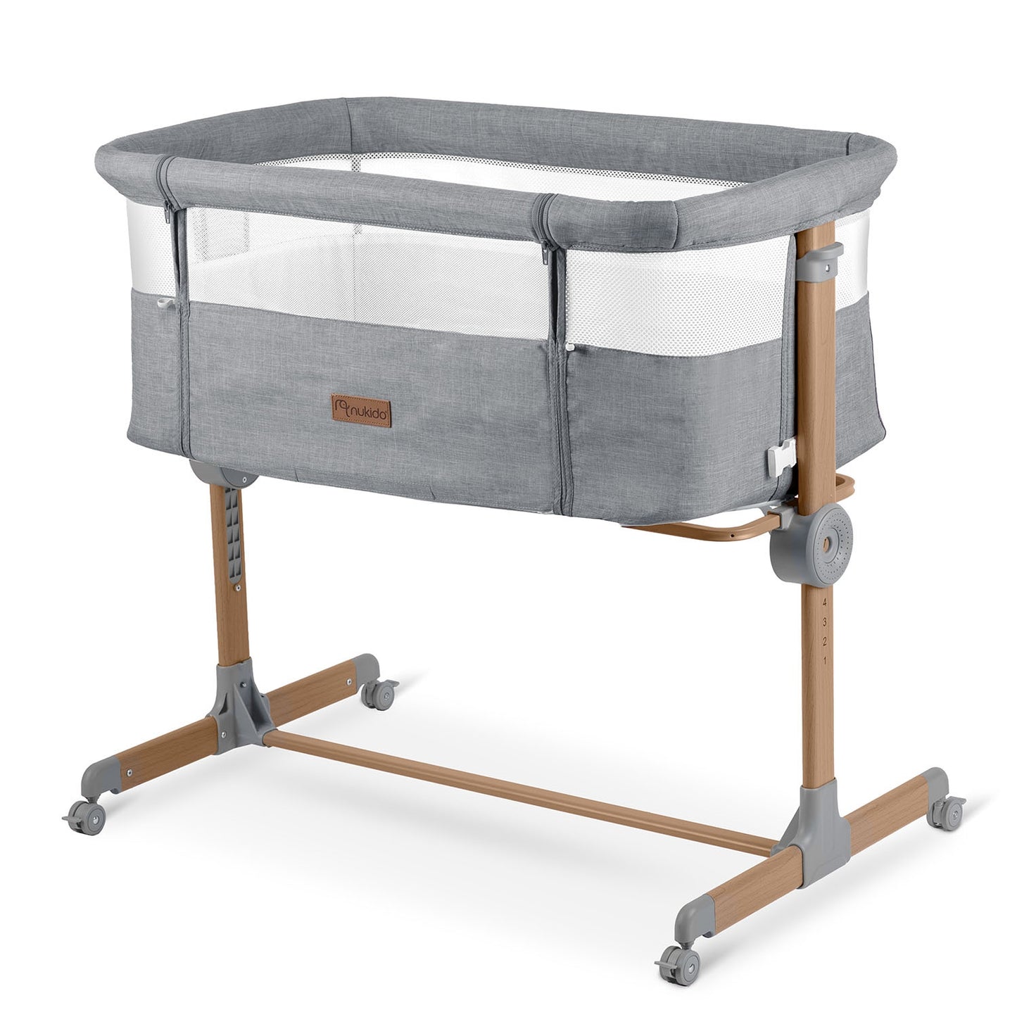 Foldable Baby Crib with Mattress – Adjustable Height