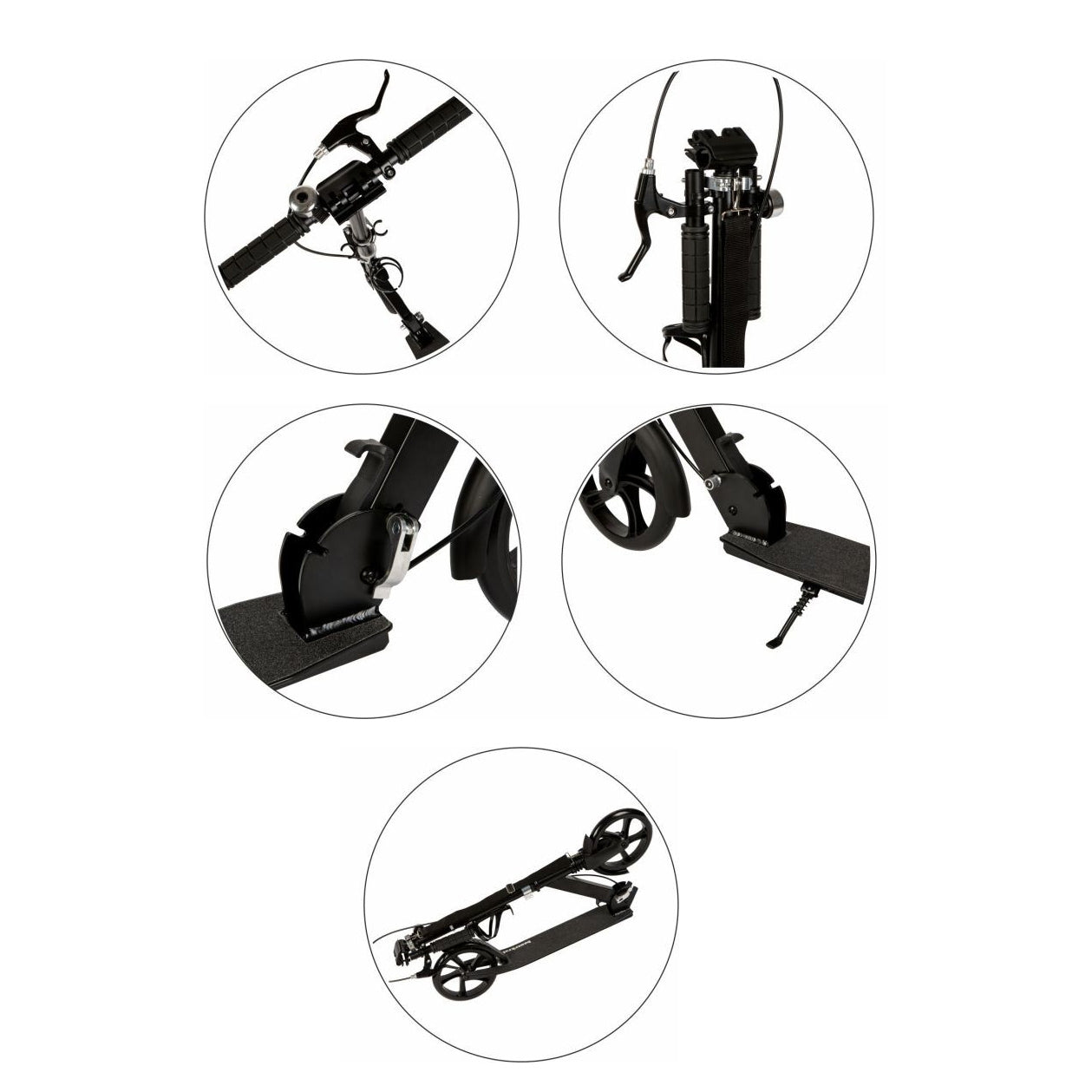 Foldable City Scooter for Kids & Teens, 200mm Wheels, Adjustable