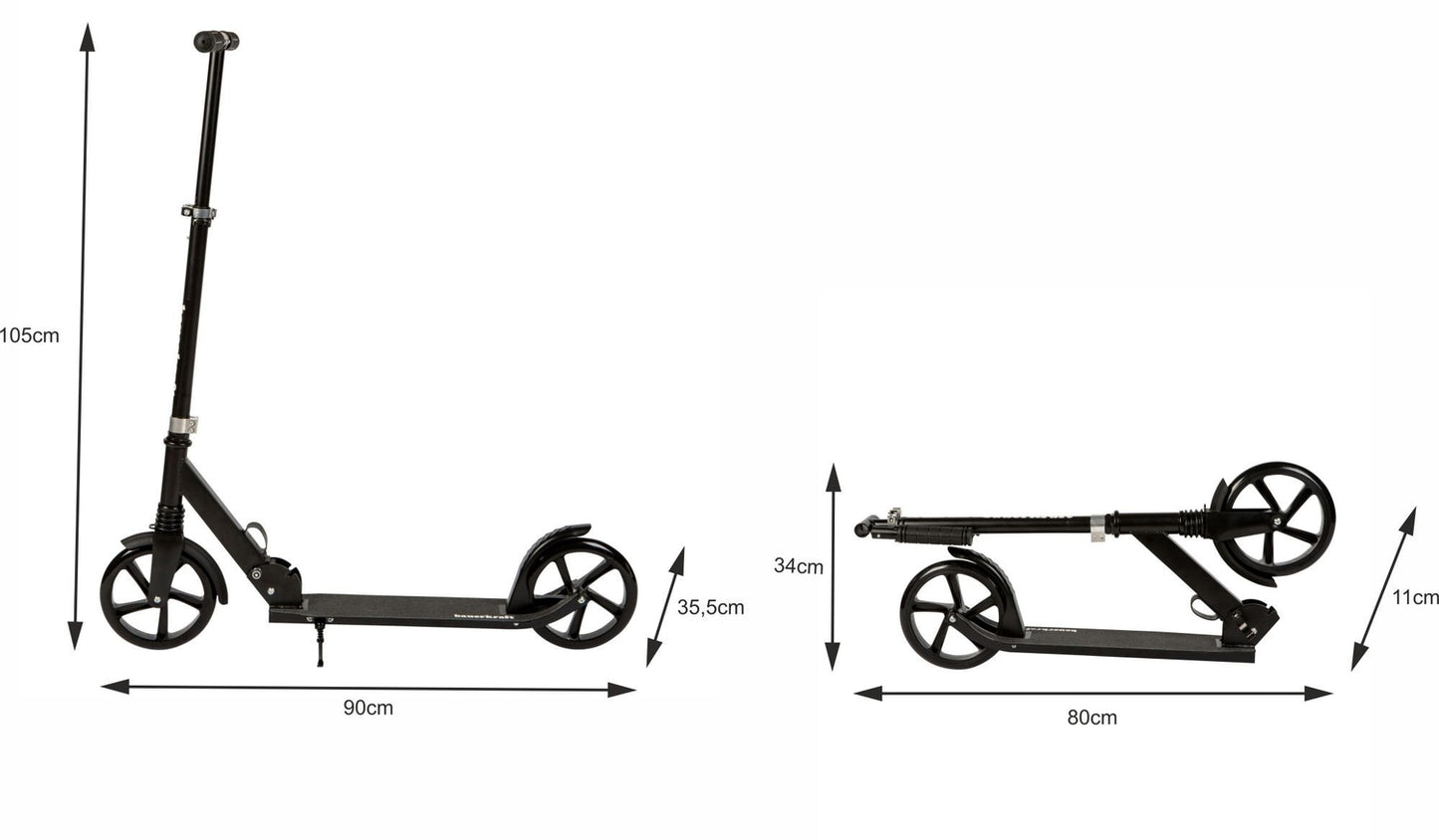 Foldable City Scooter for Kids & Teens, 200mm Wheels