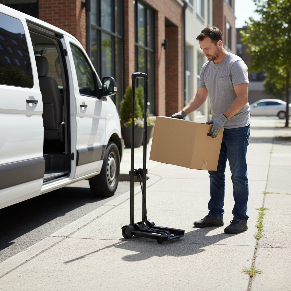 Foldable Hand Truck with Telescopic Handle, 30 kg Capacity