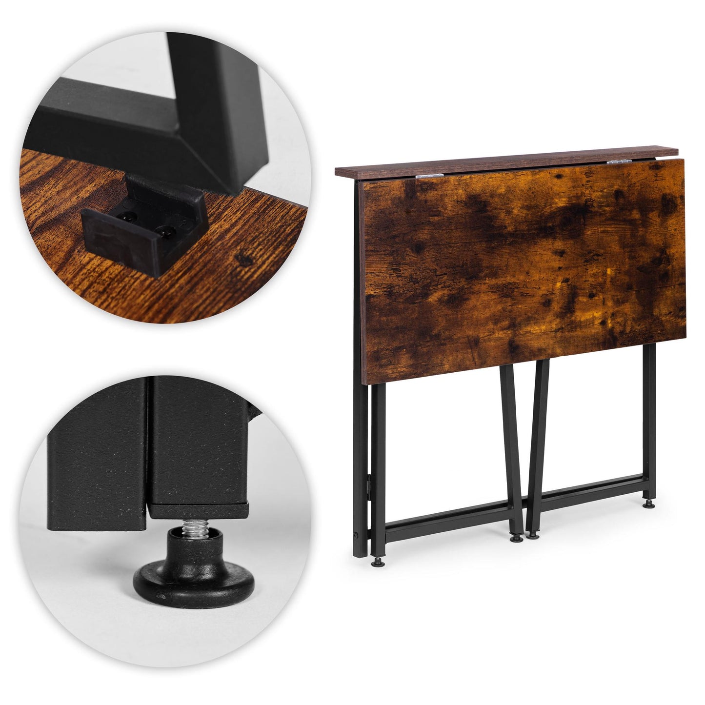 Foldable Laptop Desk, 80x45 cm, MDF & Metal