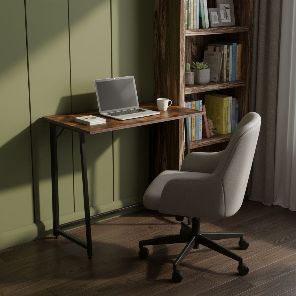 Foldable Laptop Desk, 80x45 cm, MDF & Metal