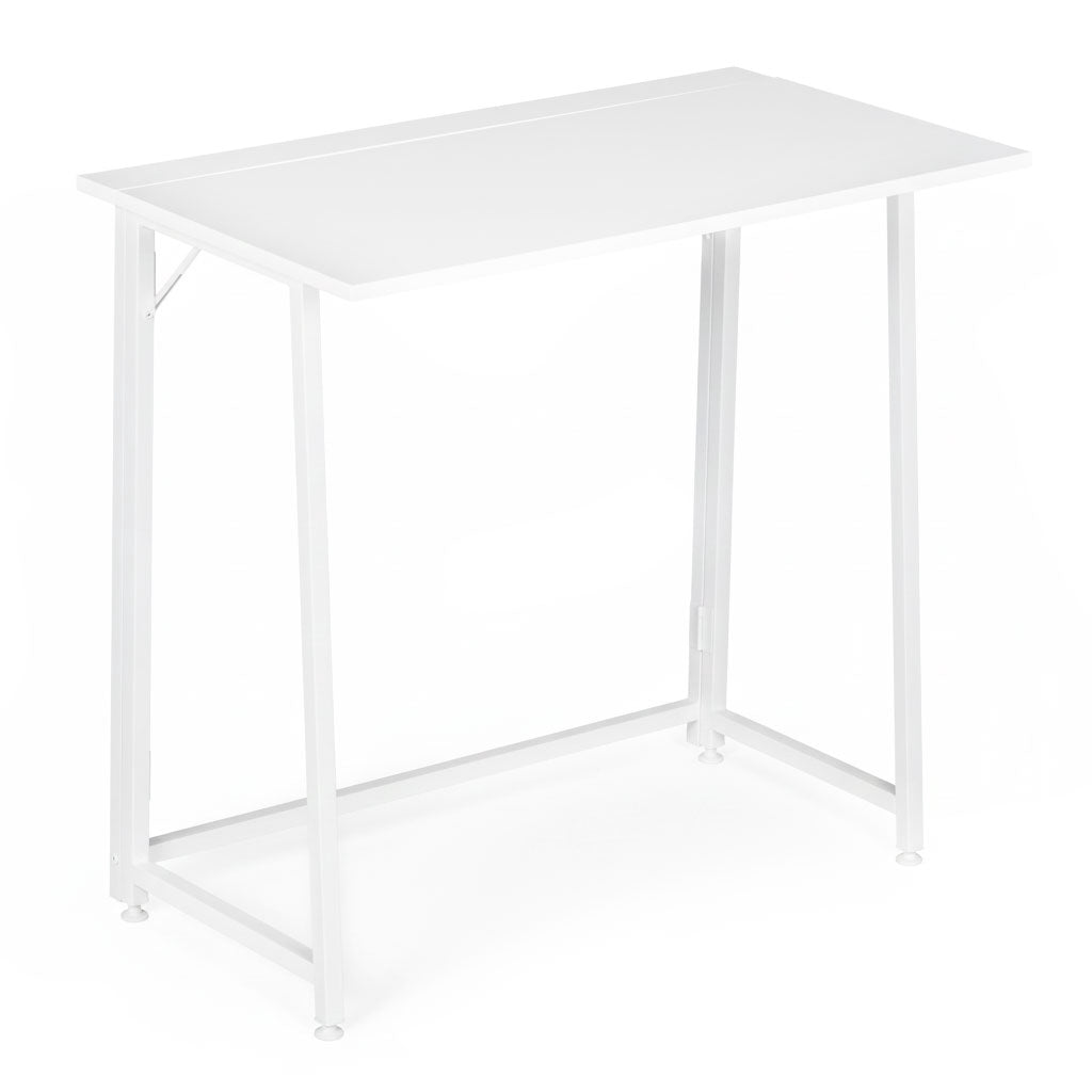 Foldable Laptop Desk 80x45 cm, White MDF, Space-Saving