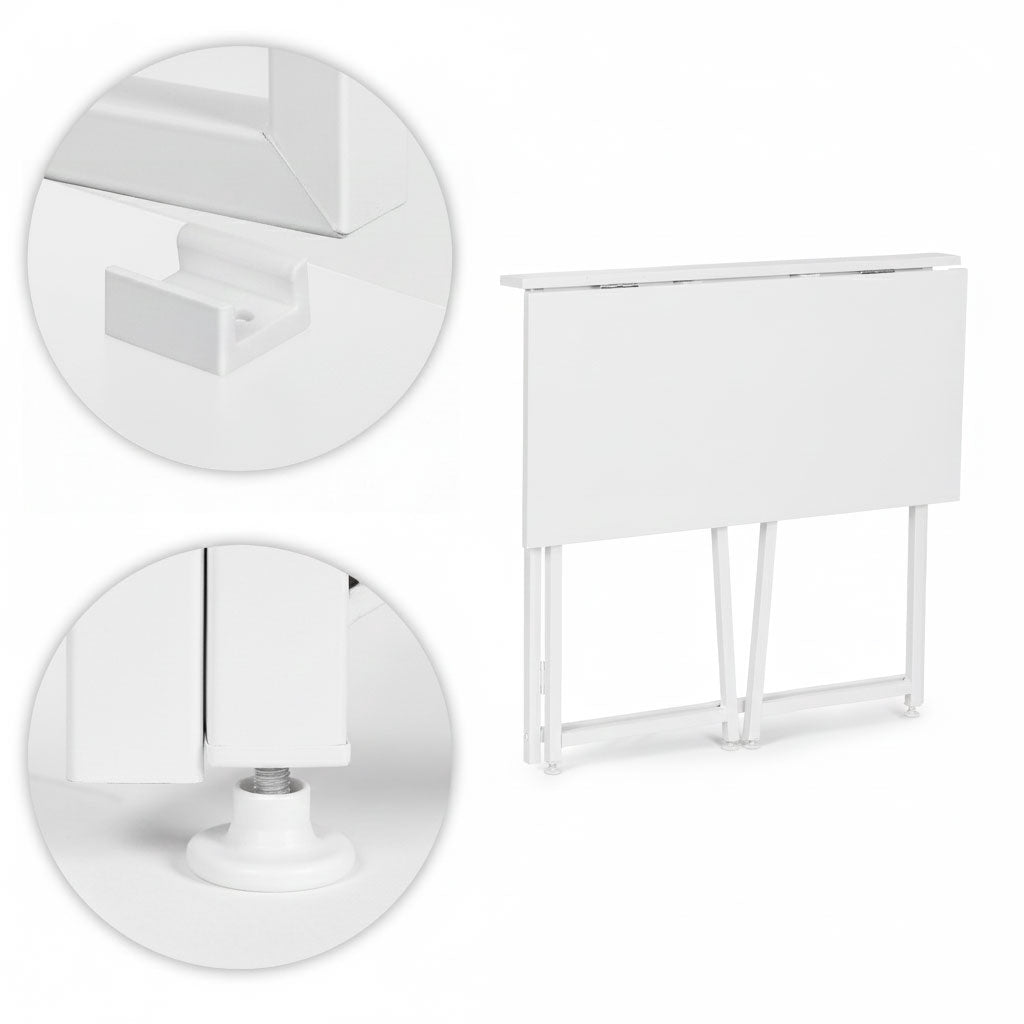 Foldable Laptop Desk 80x45 cm, White MDF, Space-Saving