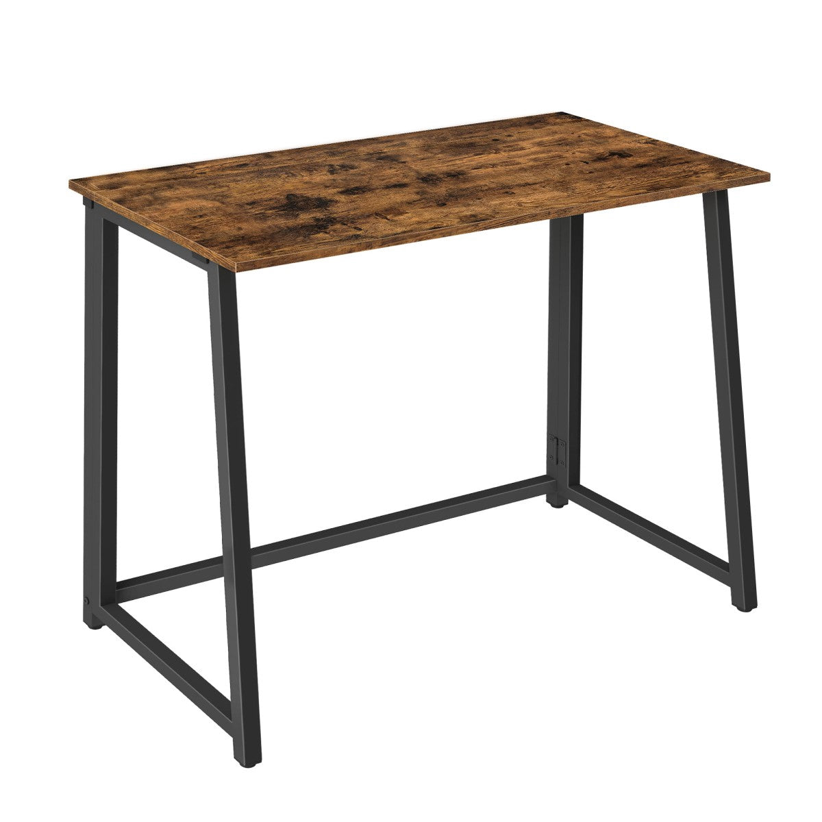 Foldable Loft Style Computer Desk, Metal, 80x40x75 cm