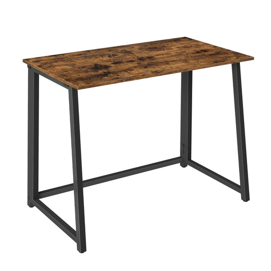 Foldable Loft Style Computer Desk, Metal, 80x40x75 cm