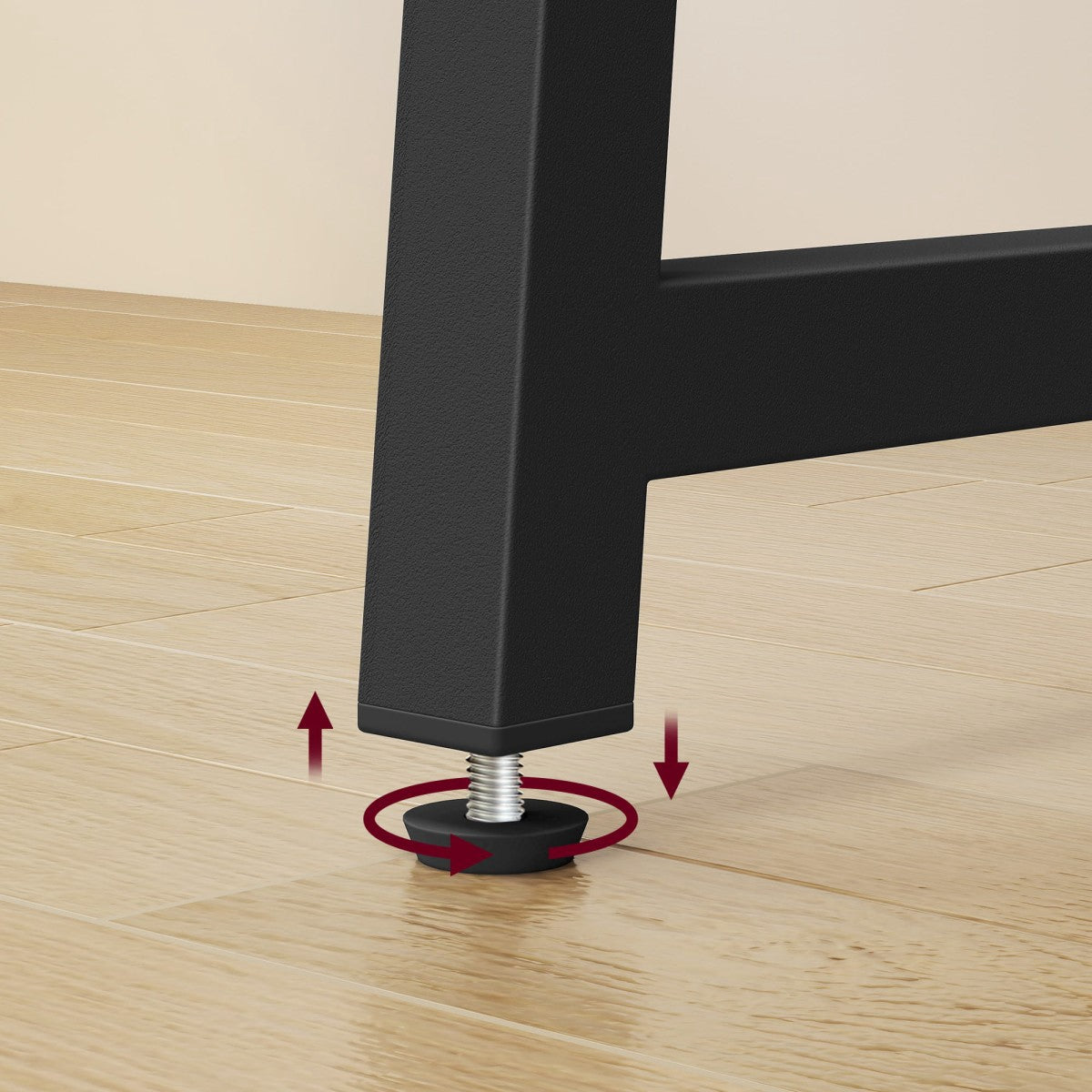 Foldable Loft Style Computer Desk, Metal, 80x40x75 cm
