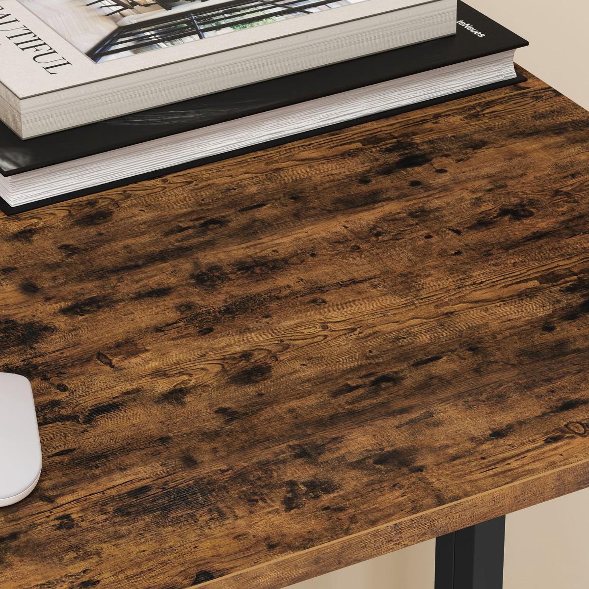 Foldable Loft Style Computer Desk, Metal, 80x40x75 cm