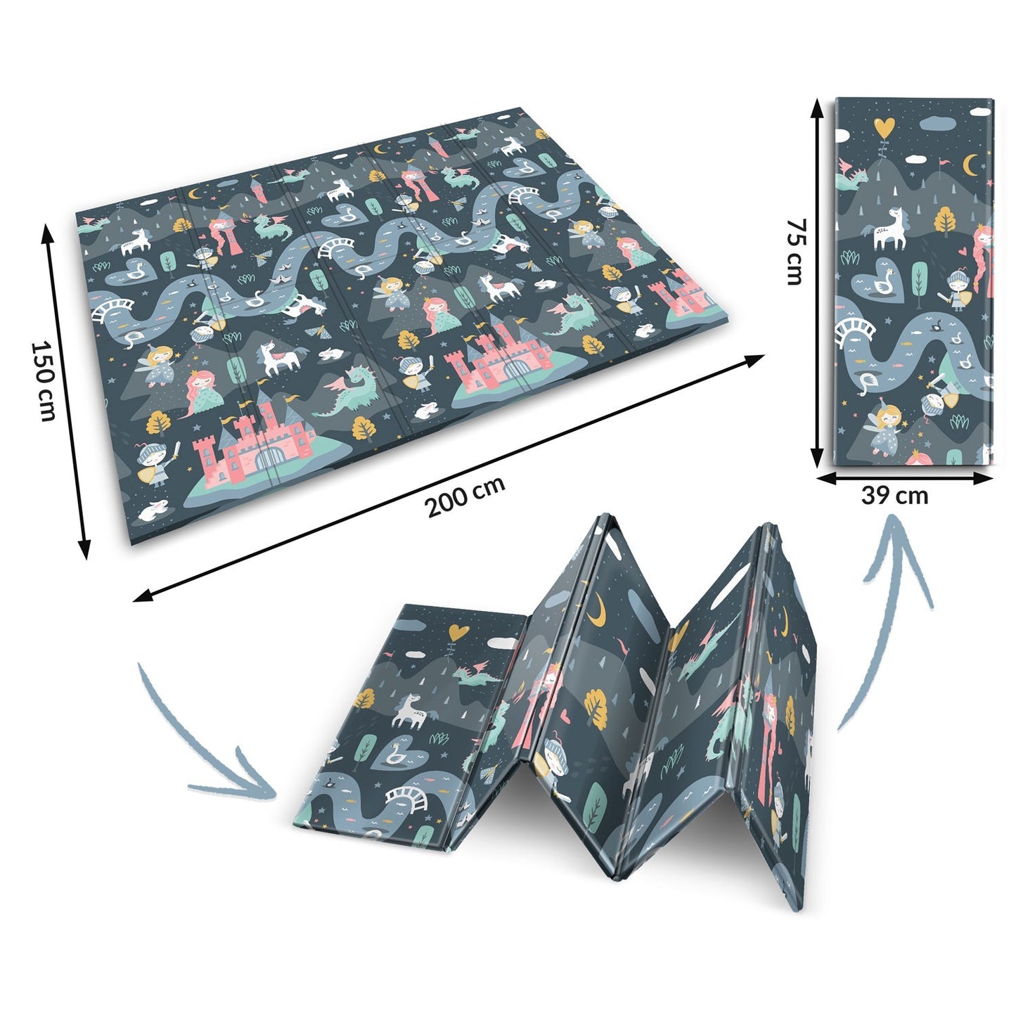 Foldable Playmat 200x150x1 cm - Nukido NK-341