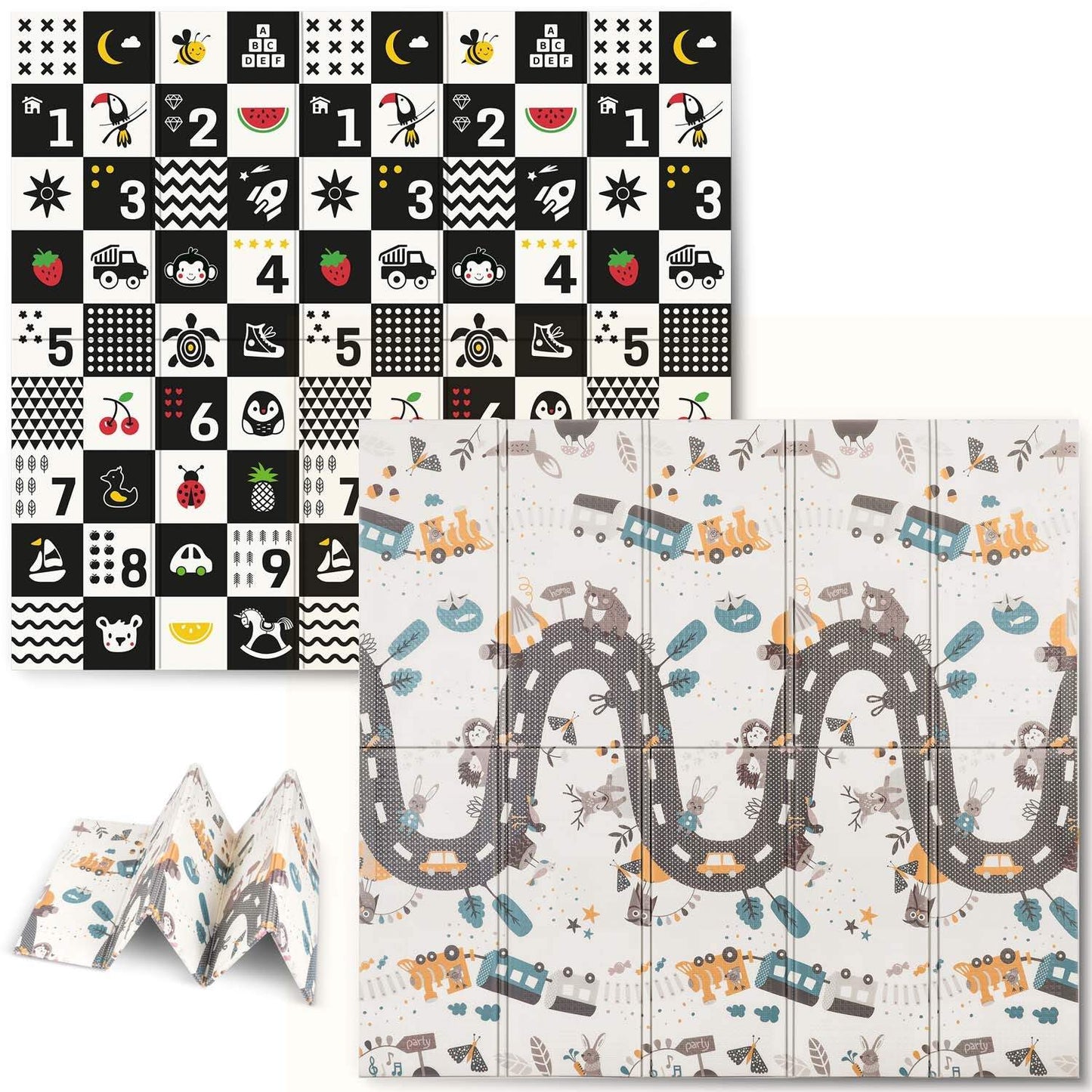 Foldable Play mat 200 x 180 x 1 cm - Nukido NK-340