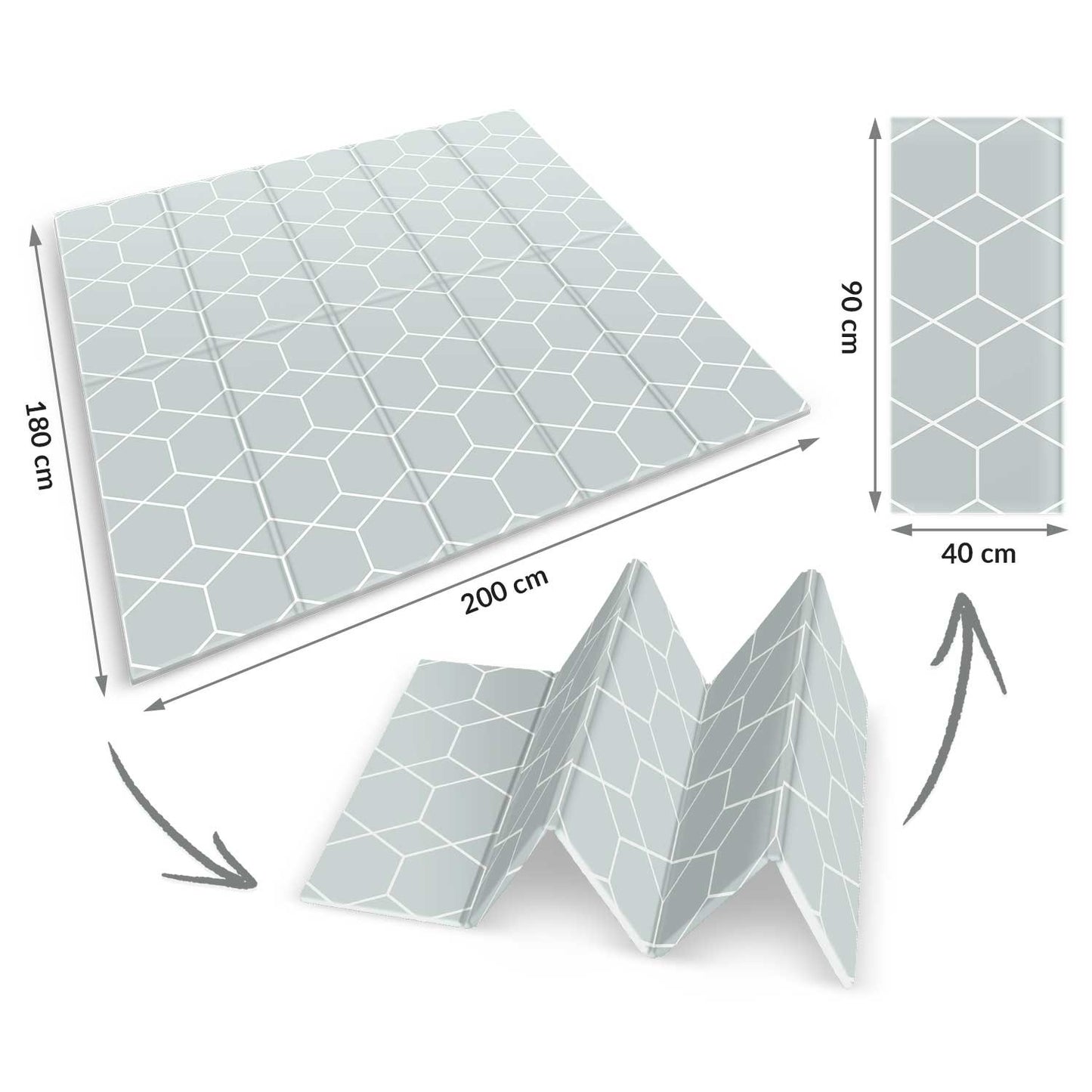 Foldable Playmat 200 x 180 x 1 cm Nukido NK-340 Earth colors