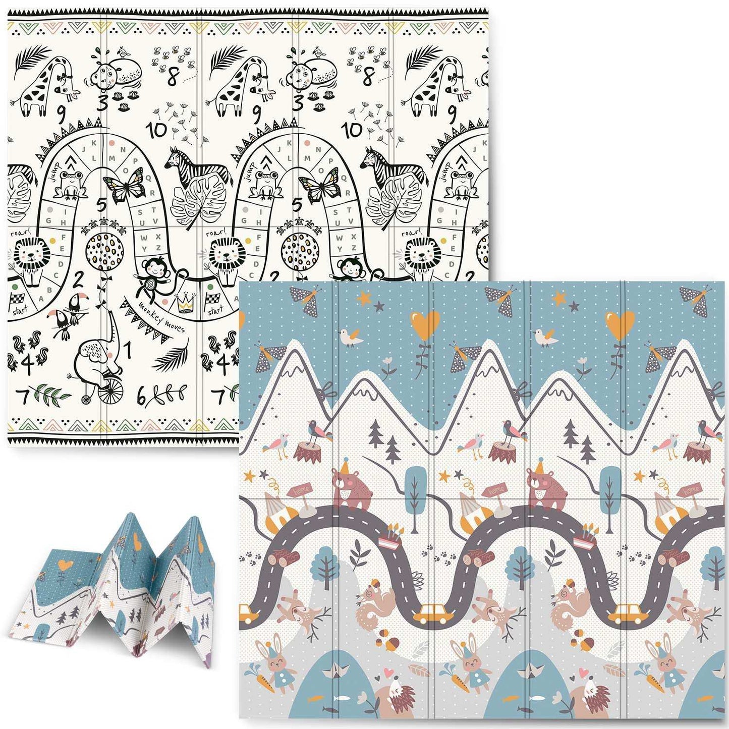 Foldable Play mat Nukido NK-340, 200 x 180 x 1 cm