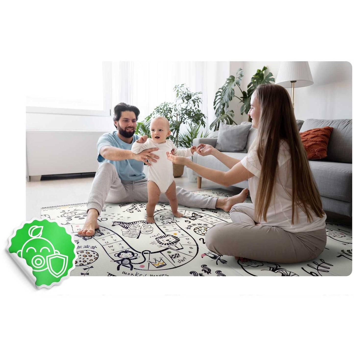 Foldable Play mat Nukido NK-340, 200 x 180 x 1 cm
